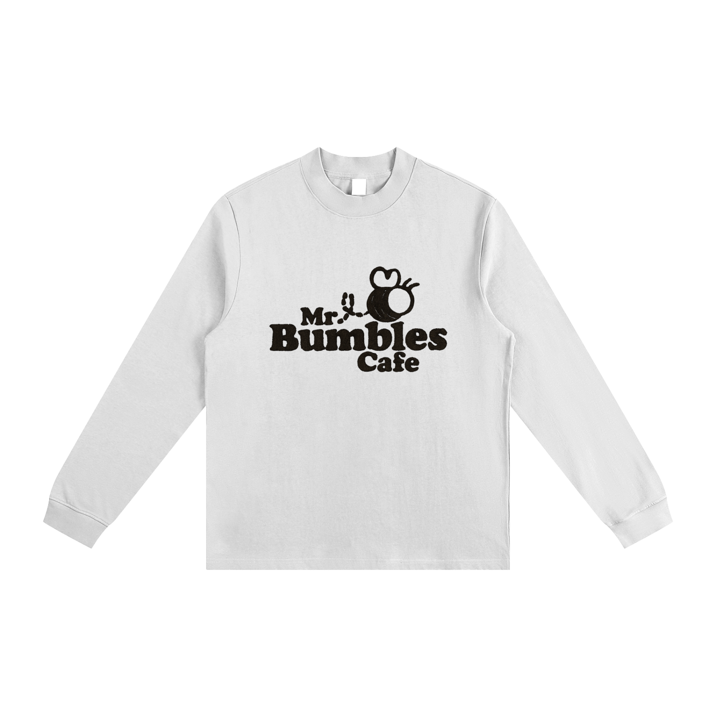 Bumbles Stitched Logo Essential Non-Shrink Mock Neck Sweatshirt