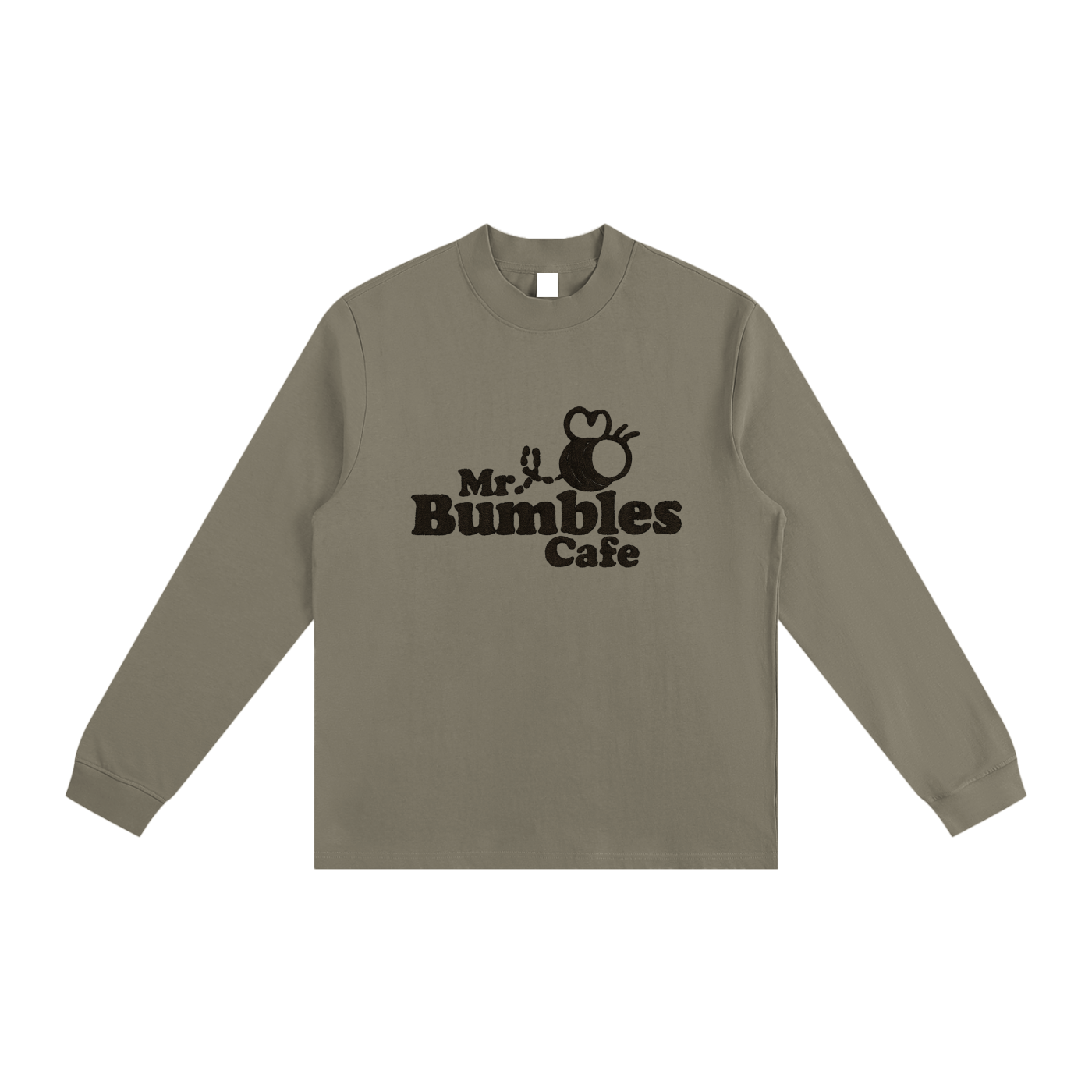 Bumbles Stitched Logo Essential Non-Shrink Mock Neck Sweatshirt