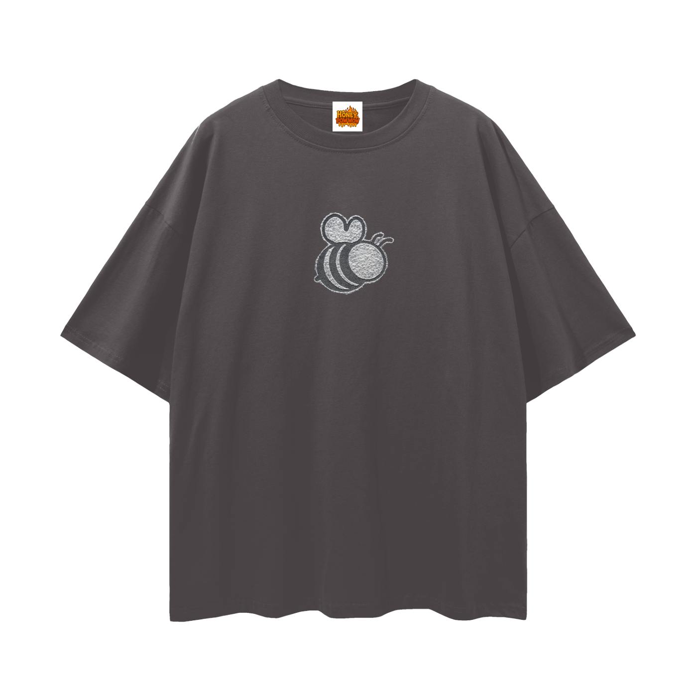 Bumble Cake Backed Streetwear Loose Drop Shoulder T-Shirt