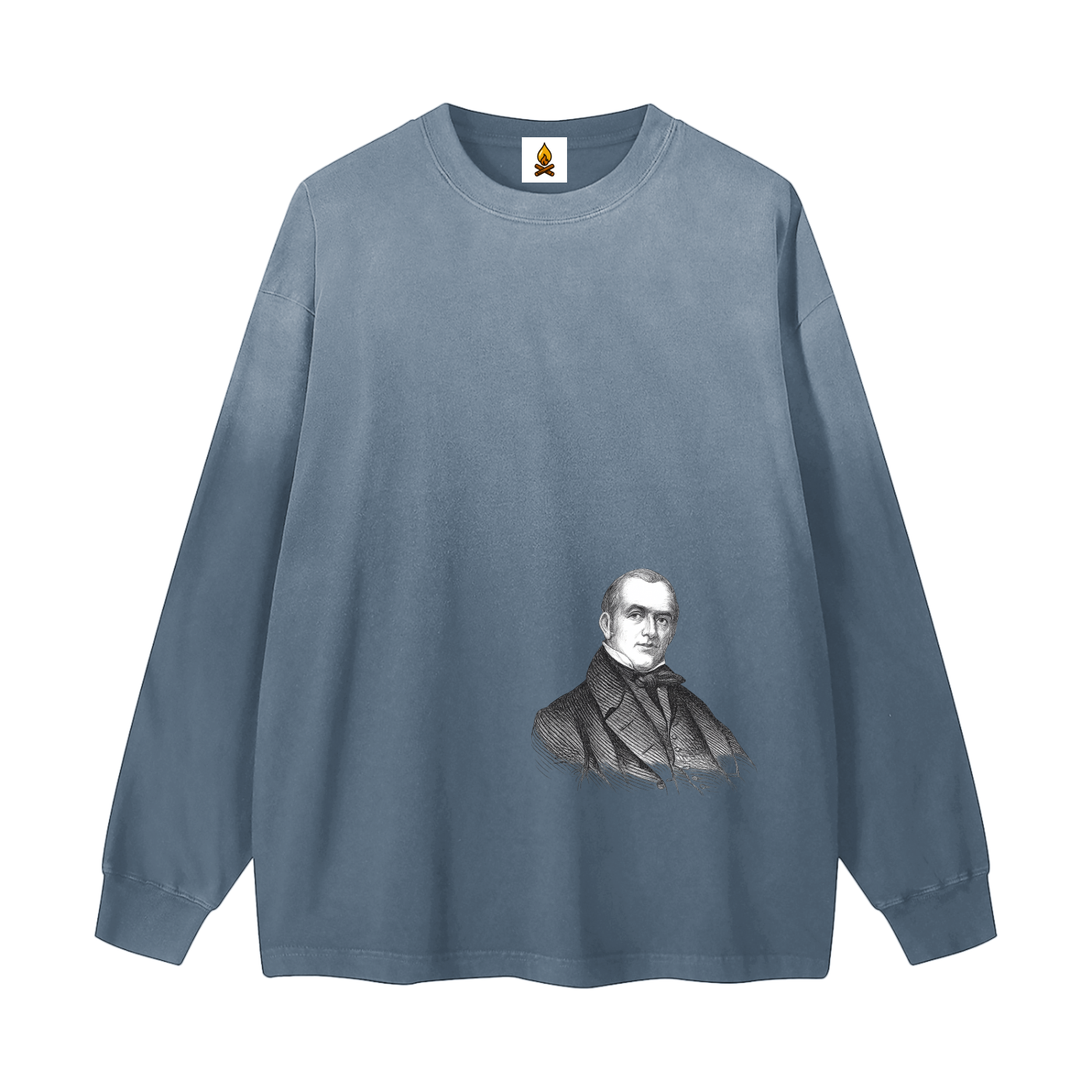 J. Buel Bust Gradient Washed Long Sleeve T-Shirt