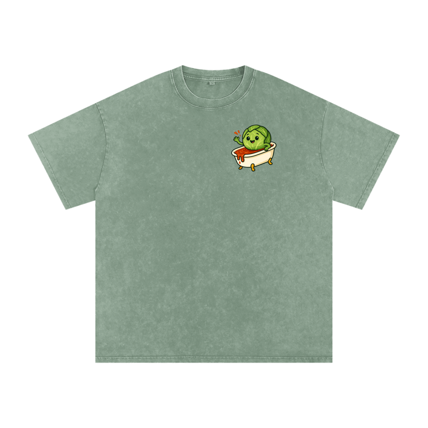 Brussel Bath Snow Washed Oversized Cotton T-Shirt