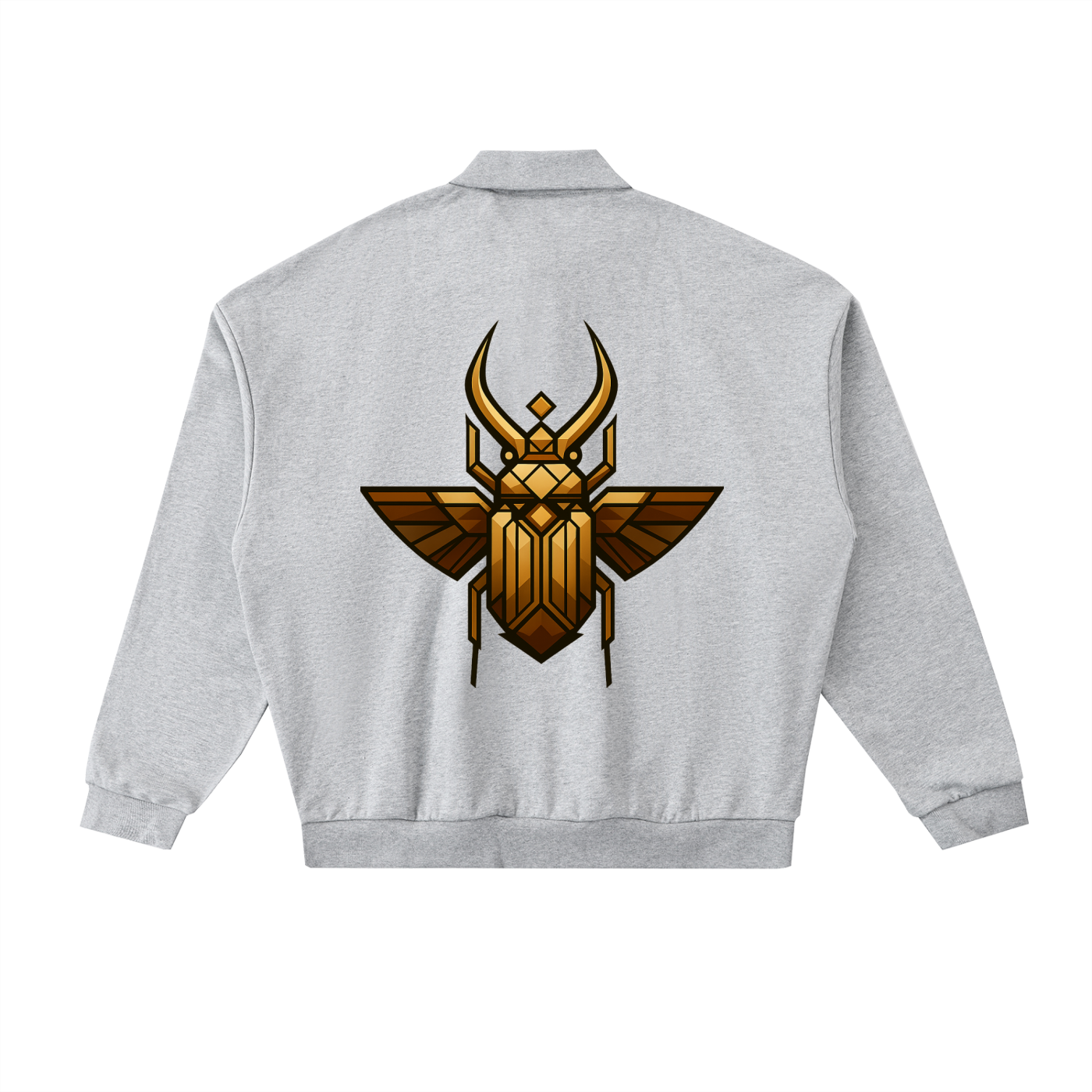 Geometric Beetle Heavyweight Fleece Polo Sweatshirt