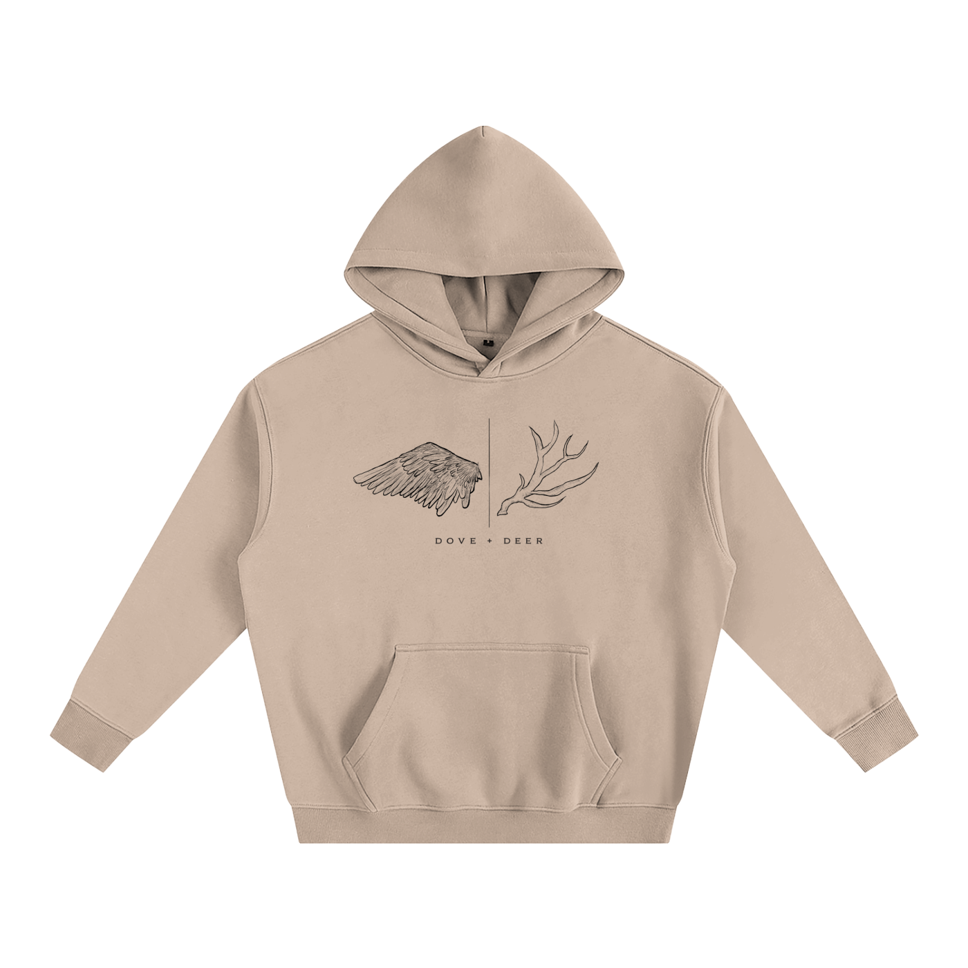 Dove + Deer Oversize Fleeced Hoodie