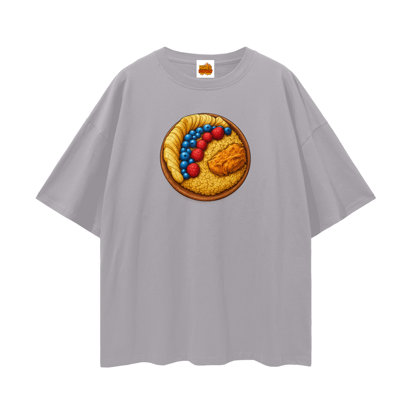 Oatmeal Streetwear Loose Drop Shoulder T-Shirt