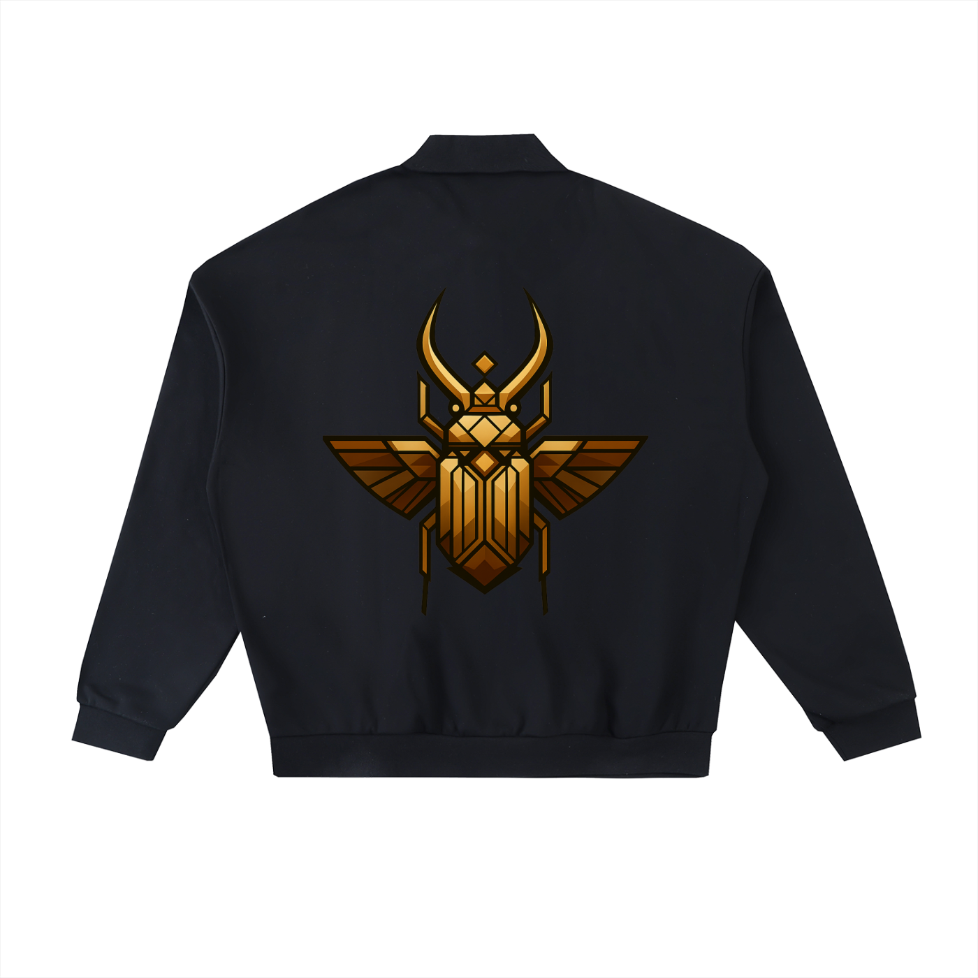 Geometric Beetle Heavyweight Fleece Polo Sweatshirt
