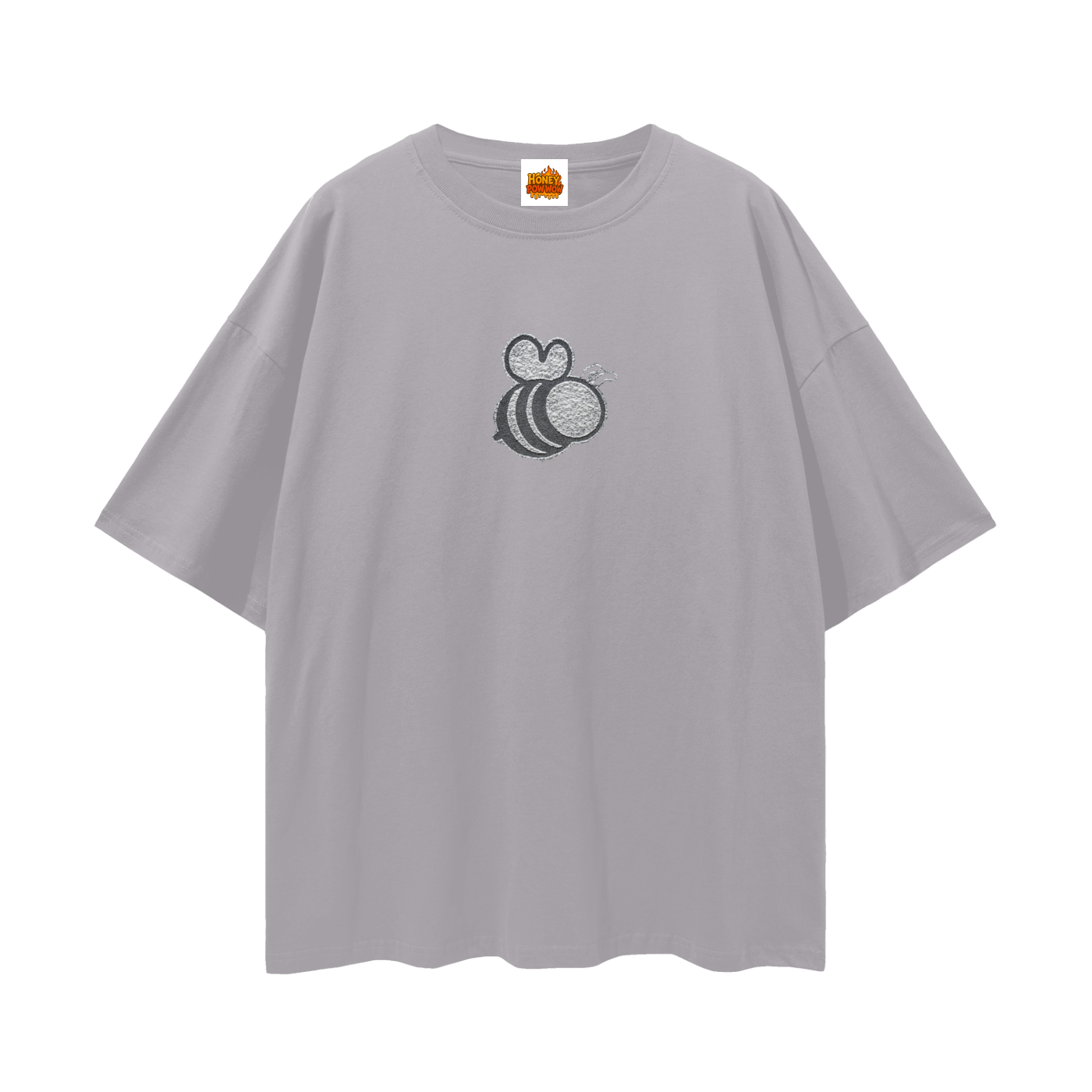 Bumble Cake Backed Streetwear Loose Drop Shoulder T-Shirt