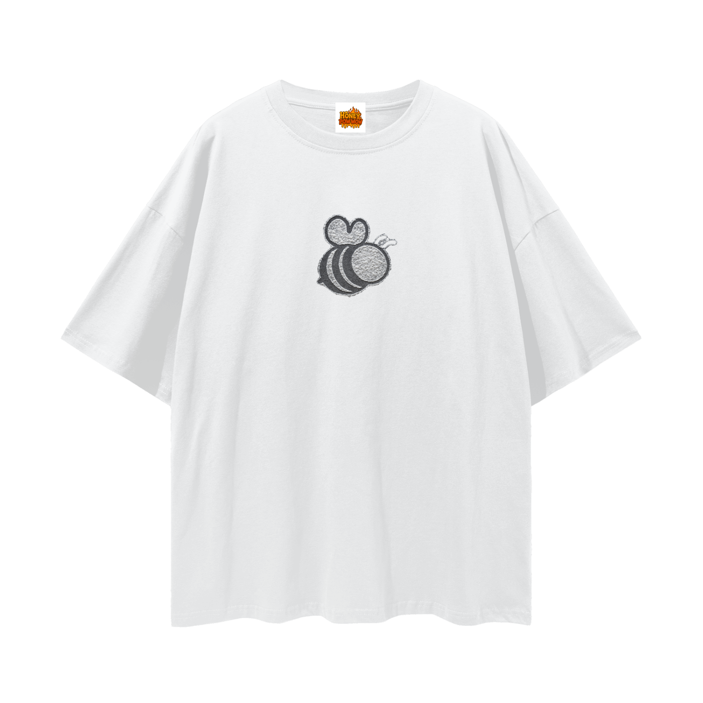 Bumble Cake Backed Streetwear Loose Drop Shoulder T-Shirt