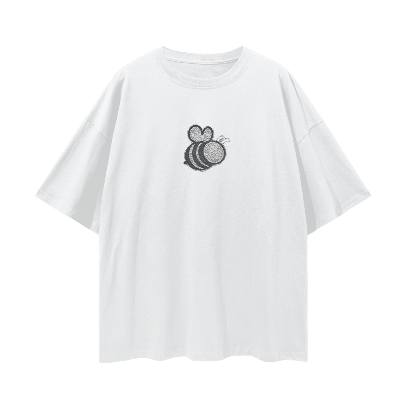 Bumble Cake Backed Streetwear Loose Drop Shoulder T-Shirt