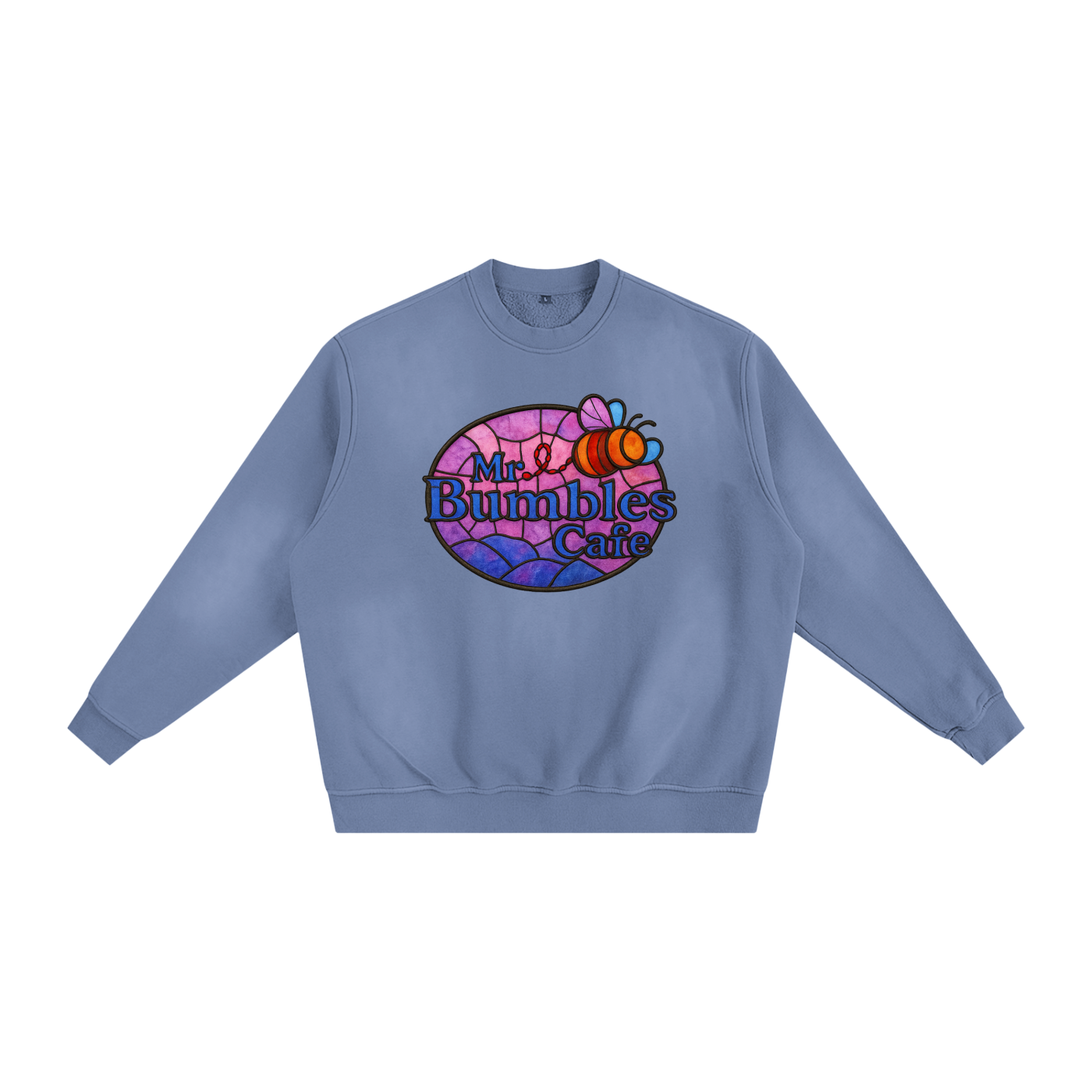 Bumbles Stained Glass Logo Sunfade Fleeced Sweatshirt