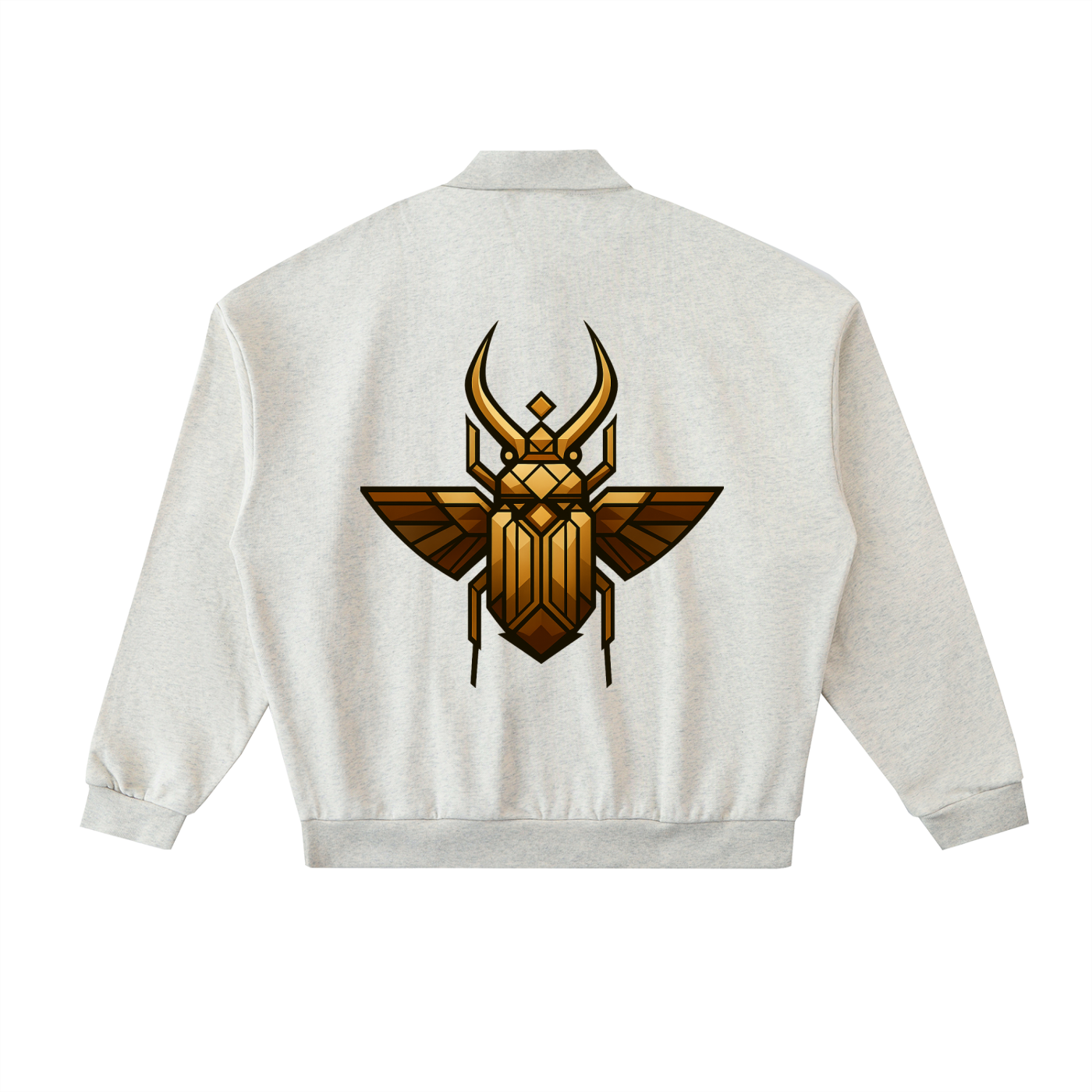 Geometric Beetle Heavyweight Fleece Polo Sweatshirt