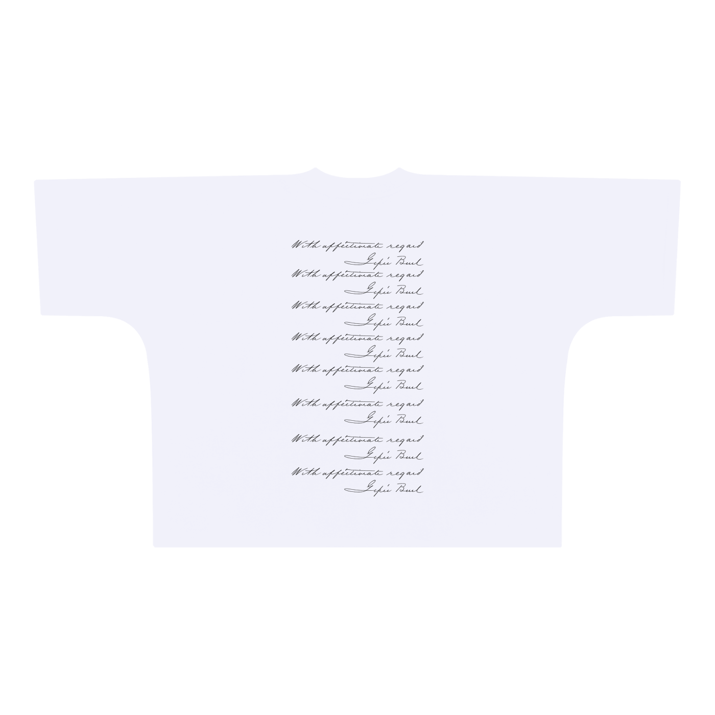 With Affectionate Regards Oversized One-Piece Boxy T-Shirt