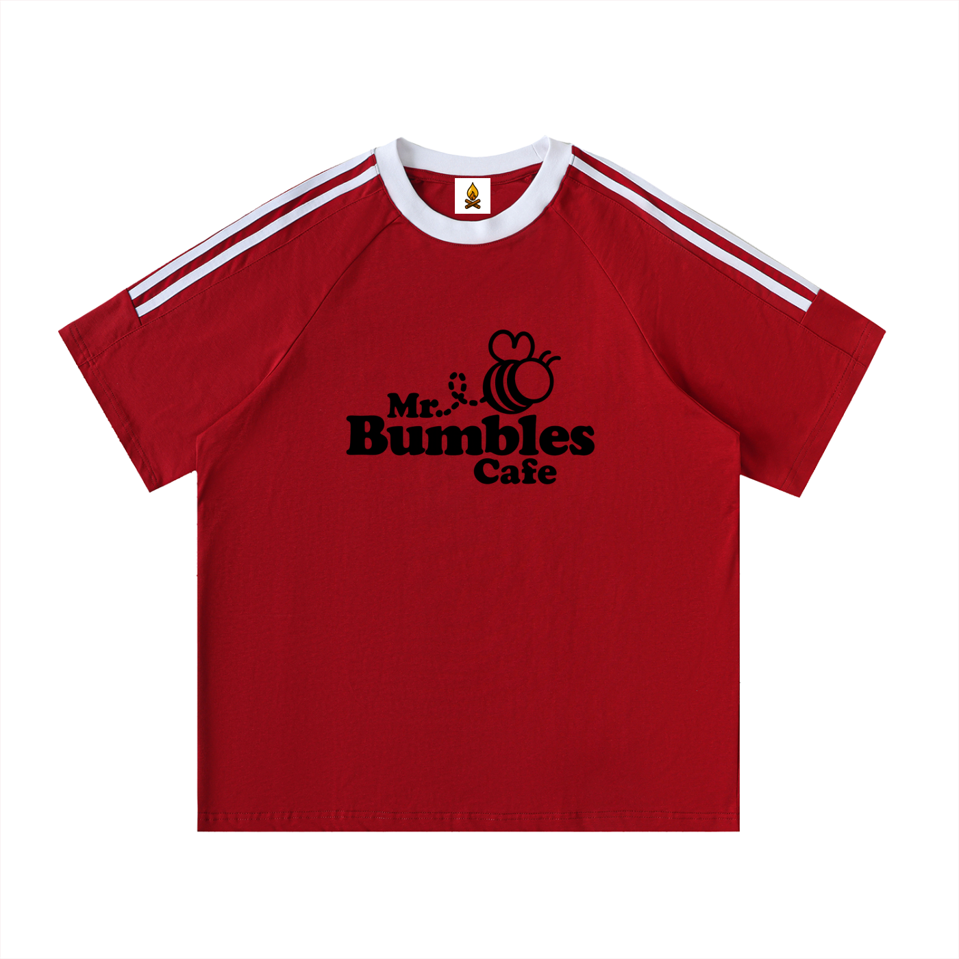 Bumbles Logo Contrast Tape Crewneck Cotton T-Shirt