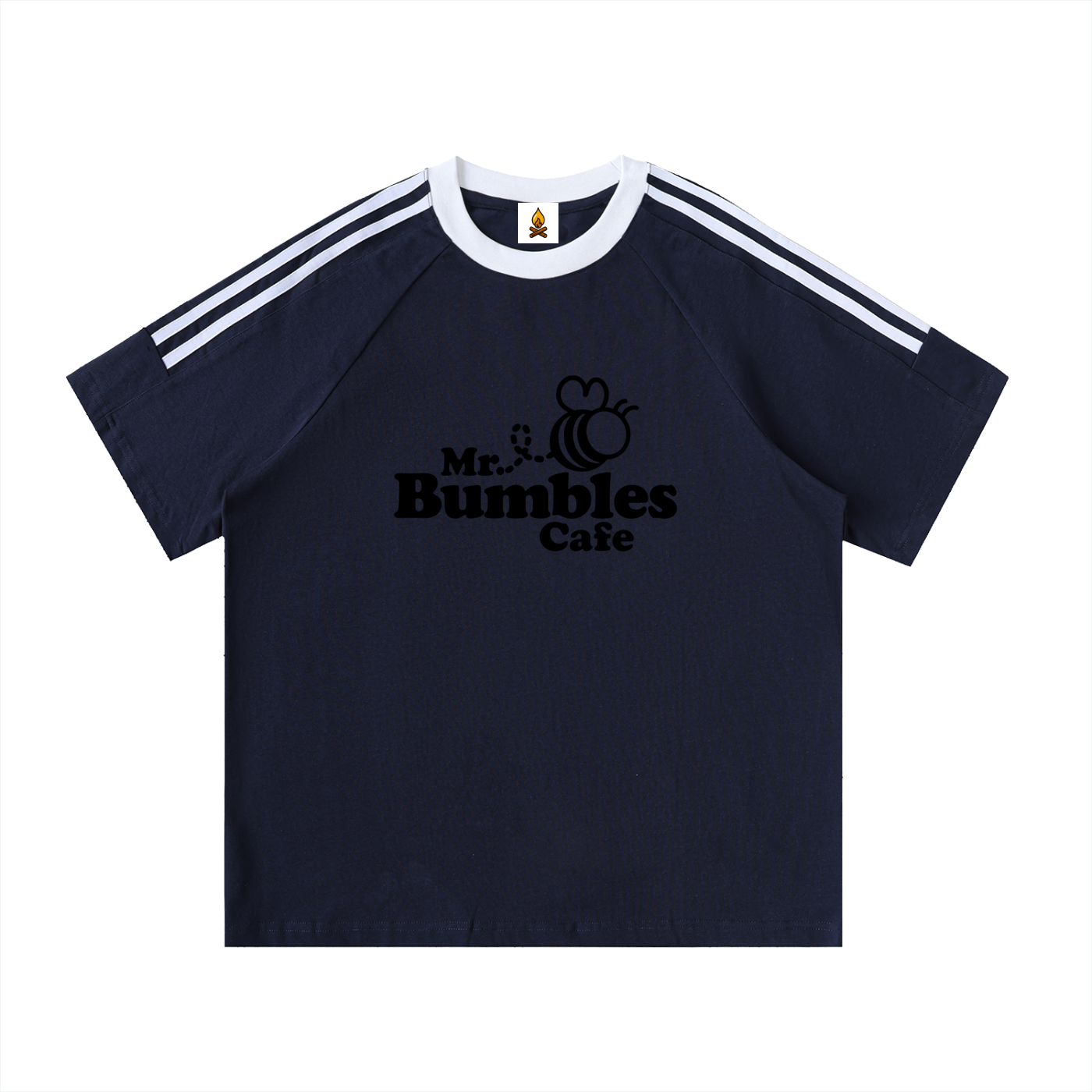Bumbles Logo Contrast Tape Crewneck Cotton T-Shirt