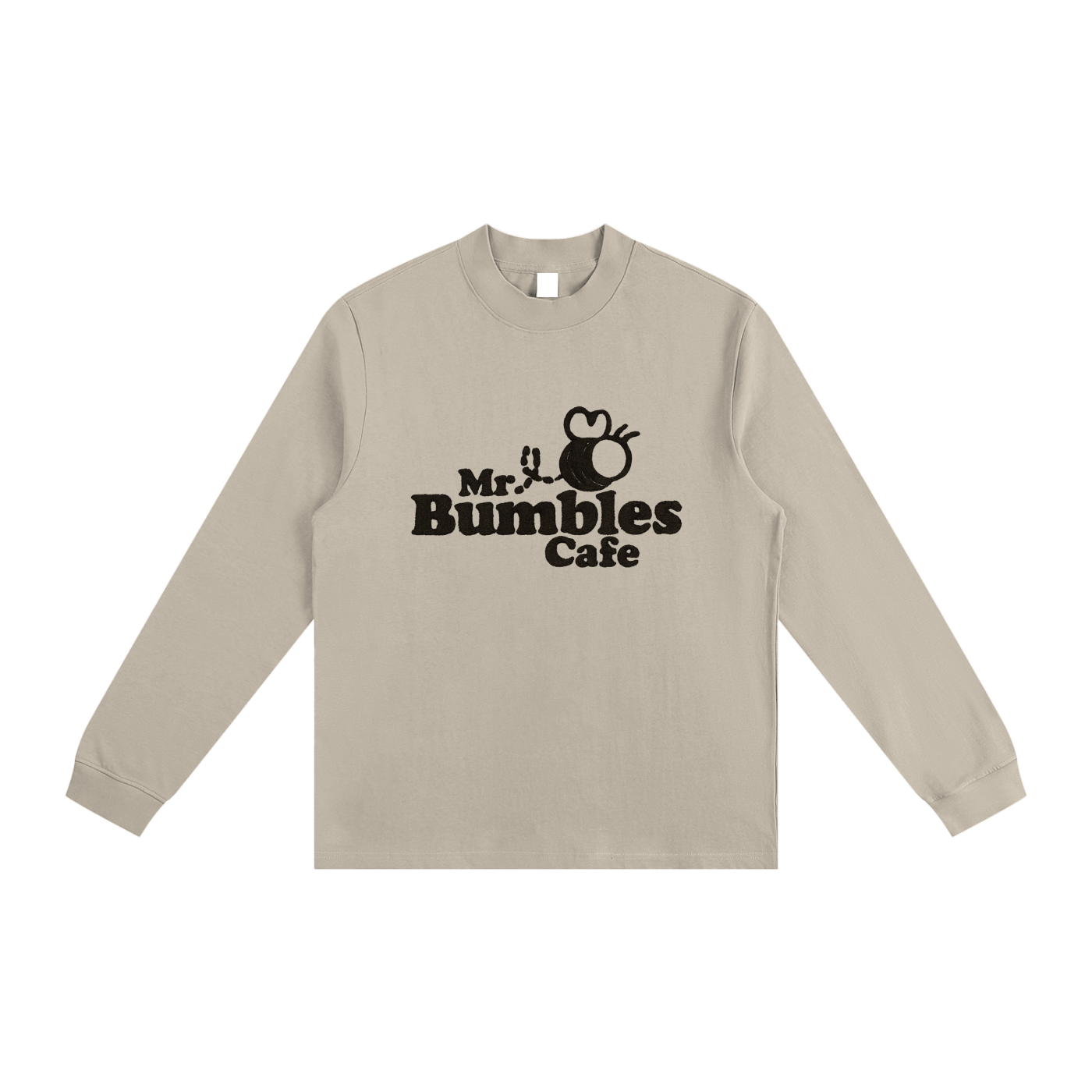 Bumbles Stitched Logo Essential Non-Shrink Mock Neck Sweatshirt