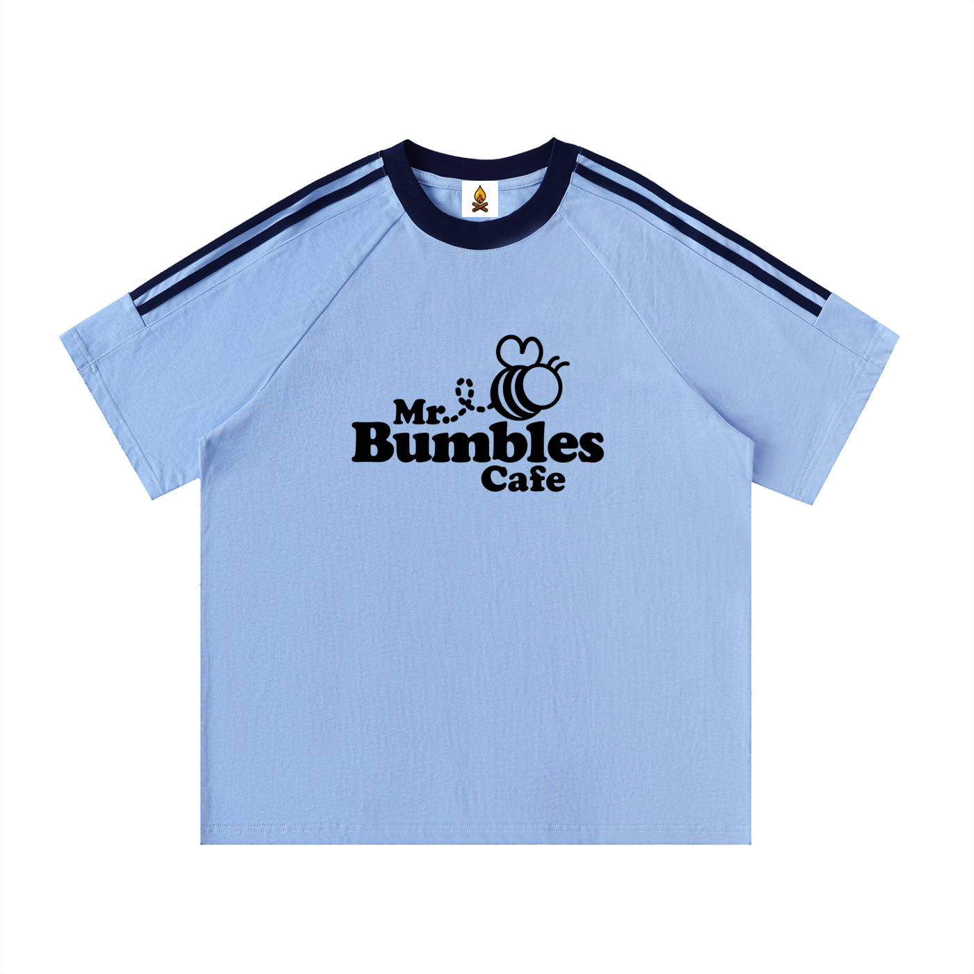 Bumbles Logo Contrast Tape Crewneck Cotton T-Shirt