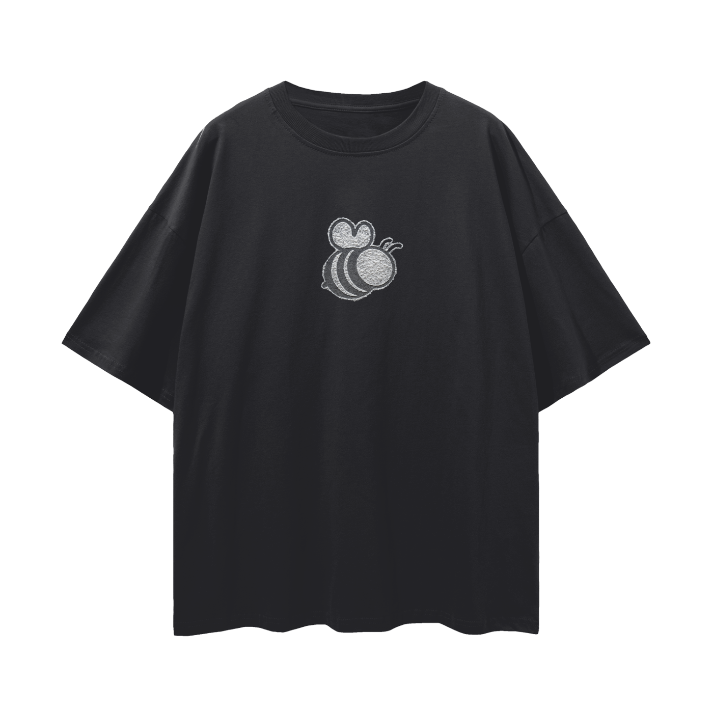 Bumble Cake Backed Streetwear Loose Drop Shoulder T-Shirt