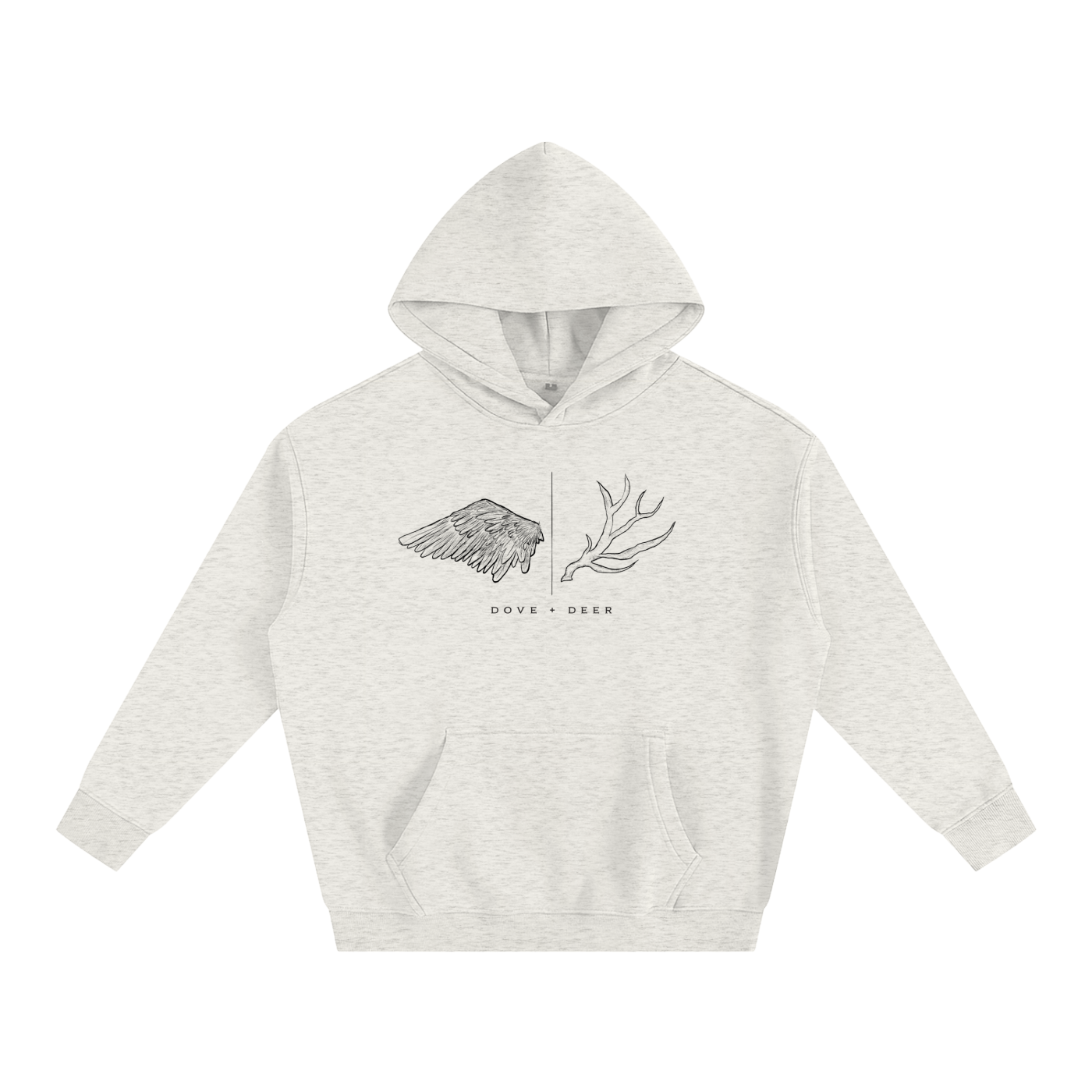 Dove + Deer Oversize Fleeced Hoodie