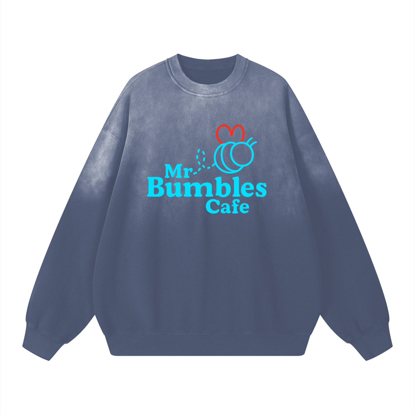 Bumbles Logo Sunfade Drop-Shoulder Cotton Sweatshirt