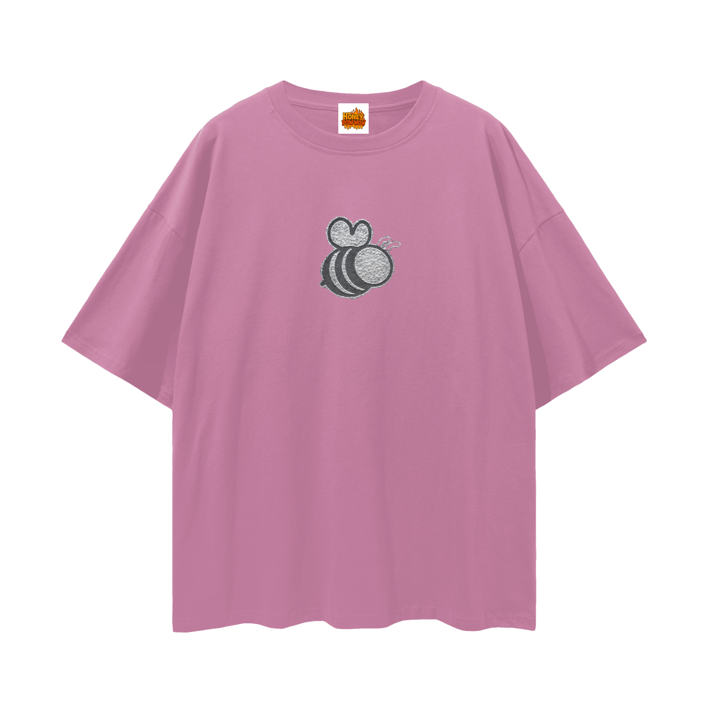 Bumble Cake Backed Streetwear Loose Drop Shoulder T-Shirt