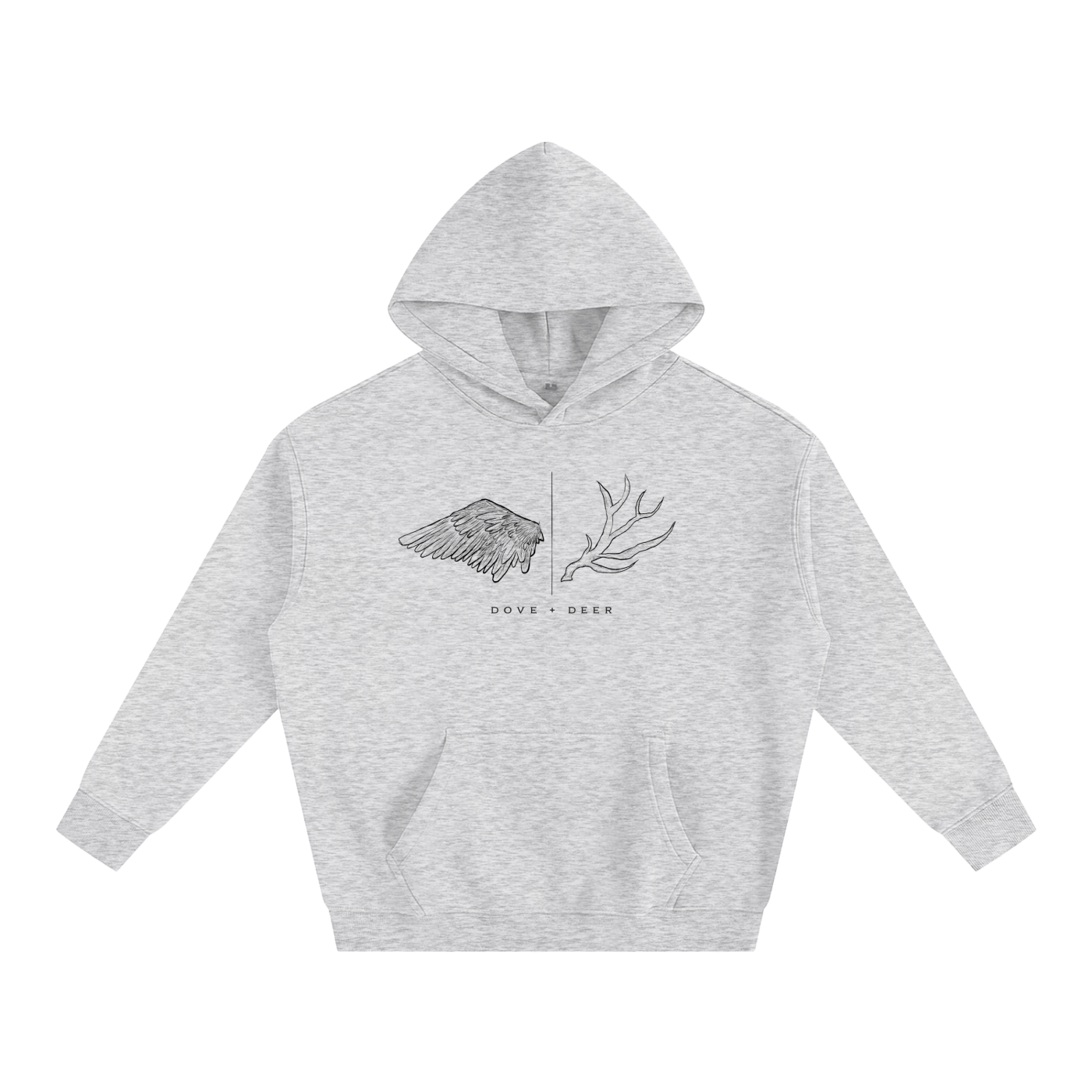 Dove + Deer Oversize Fleeced Hoodie