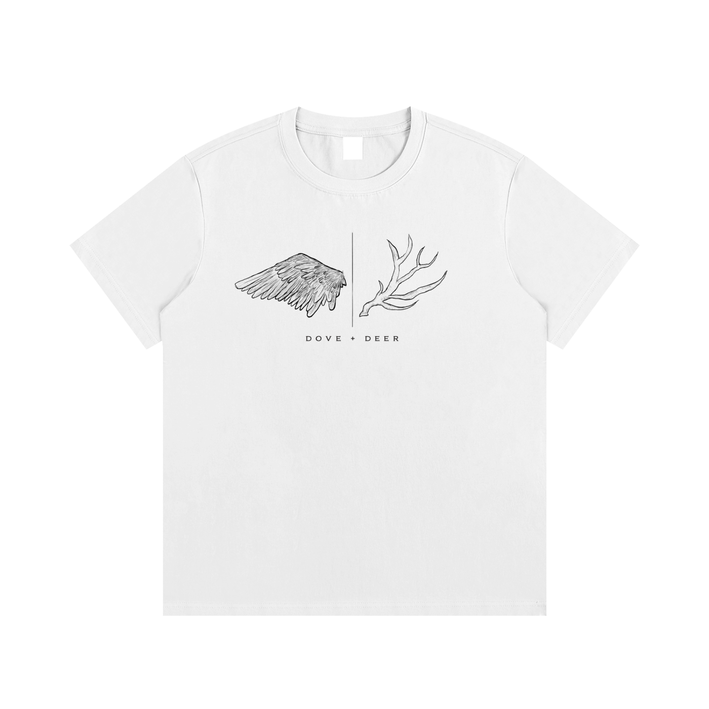 Dove + Deer Logo Cotton T-Shirt