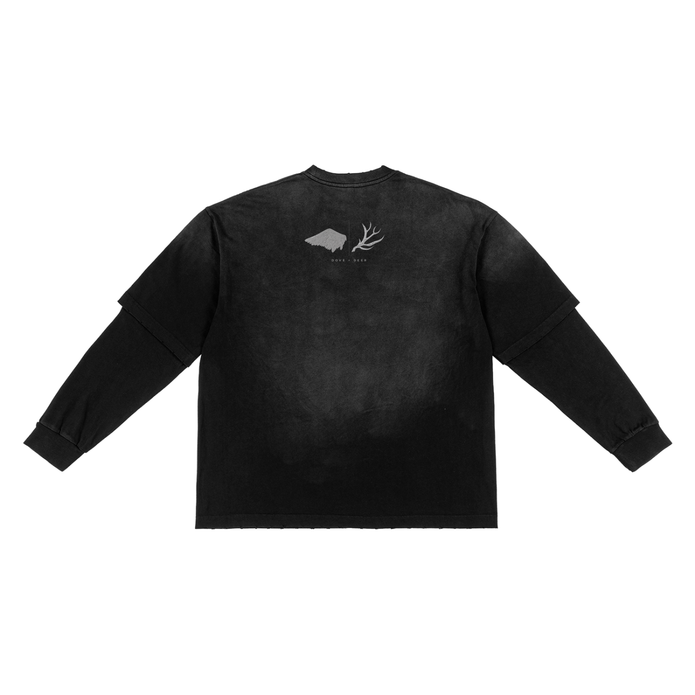 Espressotini Sunfade Hand-Frayed Faux Two-Piece T-Shirt