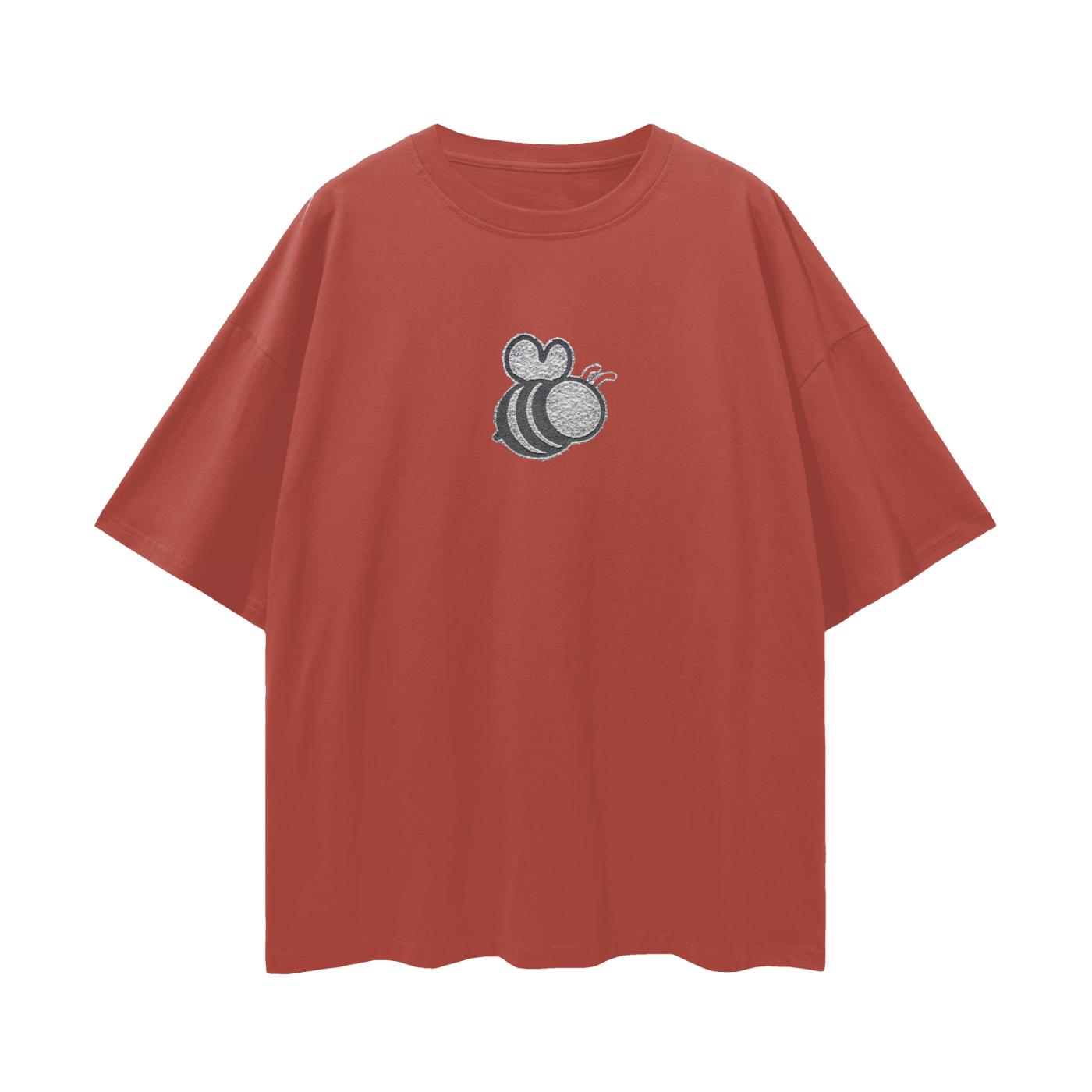 Bumble Cake Backed Streetwear Loose Drop Shoulder T-Shirt