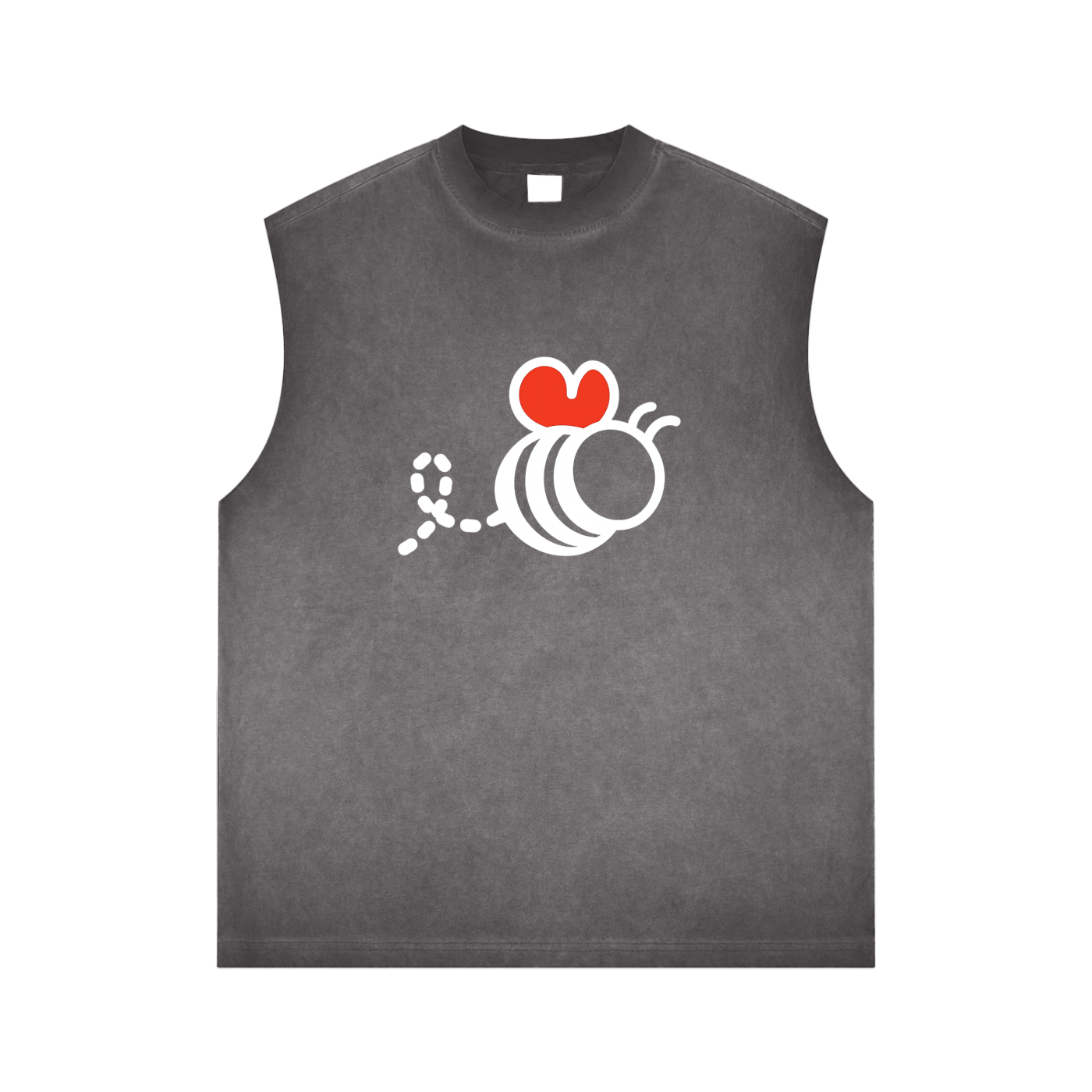 Bumbles Heart Wing Reverse Washed Tank Top