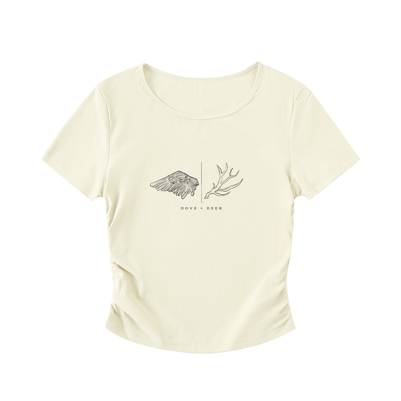 Dove + Deer Ruched Bodycon Crop Top