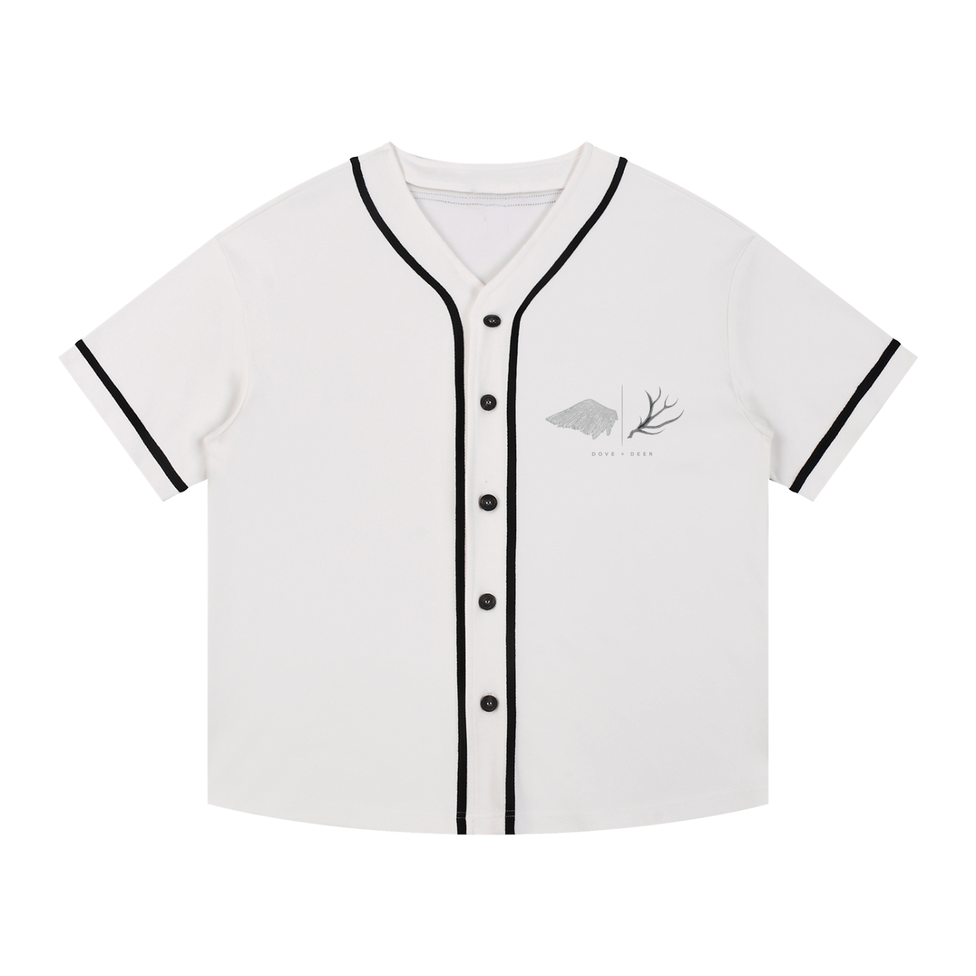 Dove+Deer Logo Front/ 32 Back Contrast Piped Button-Up Jersey