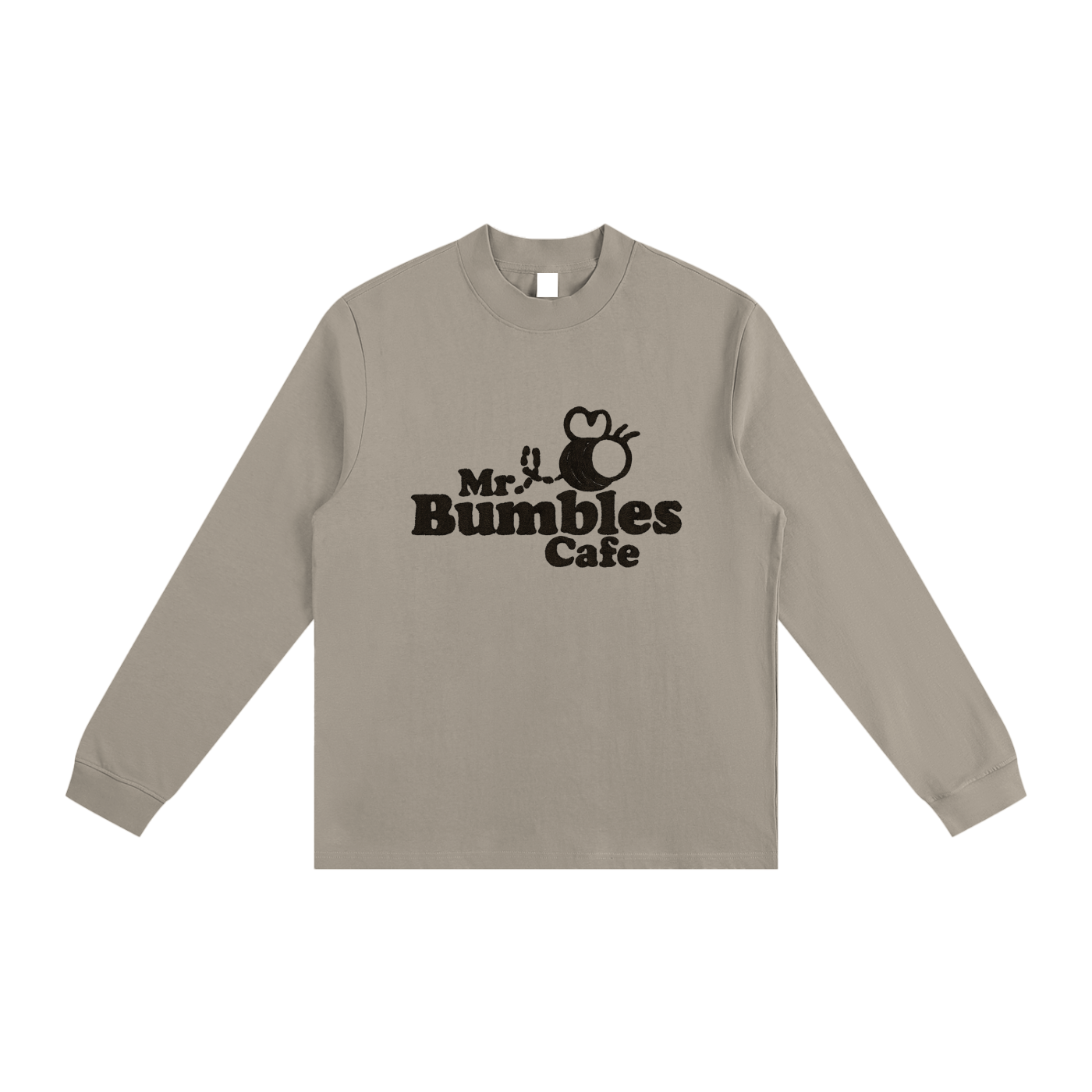 Bumbles Stitched Logo Essential Non-Shrink Mock Neck Sweatshirt