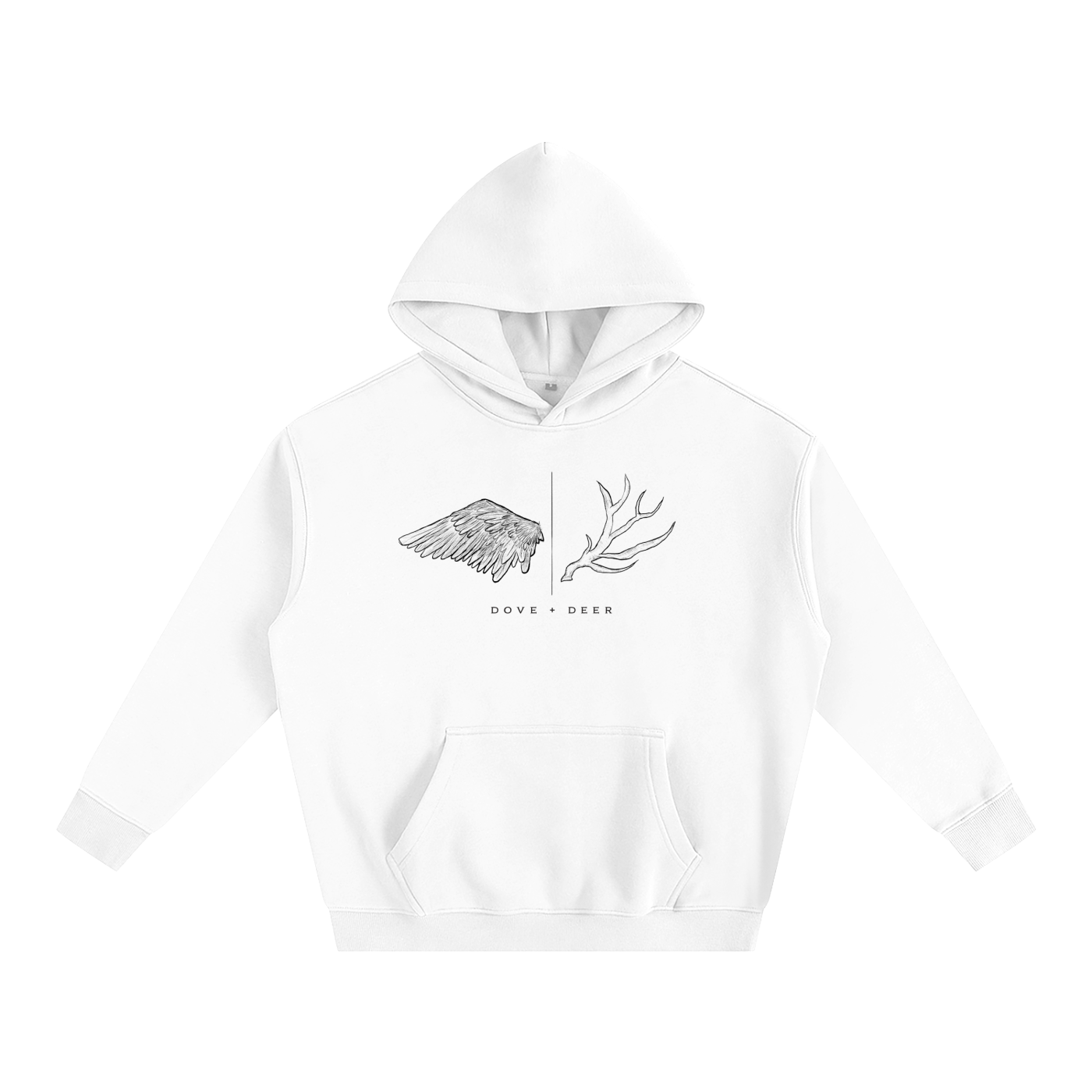 Dove + Deer Oversize Fleeced Hoodie