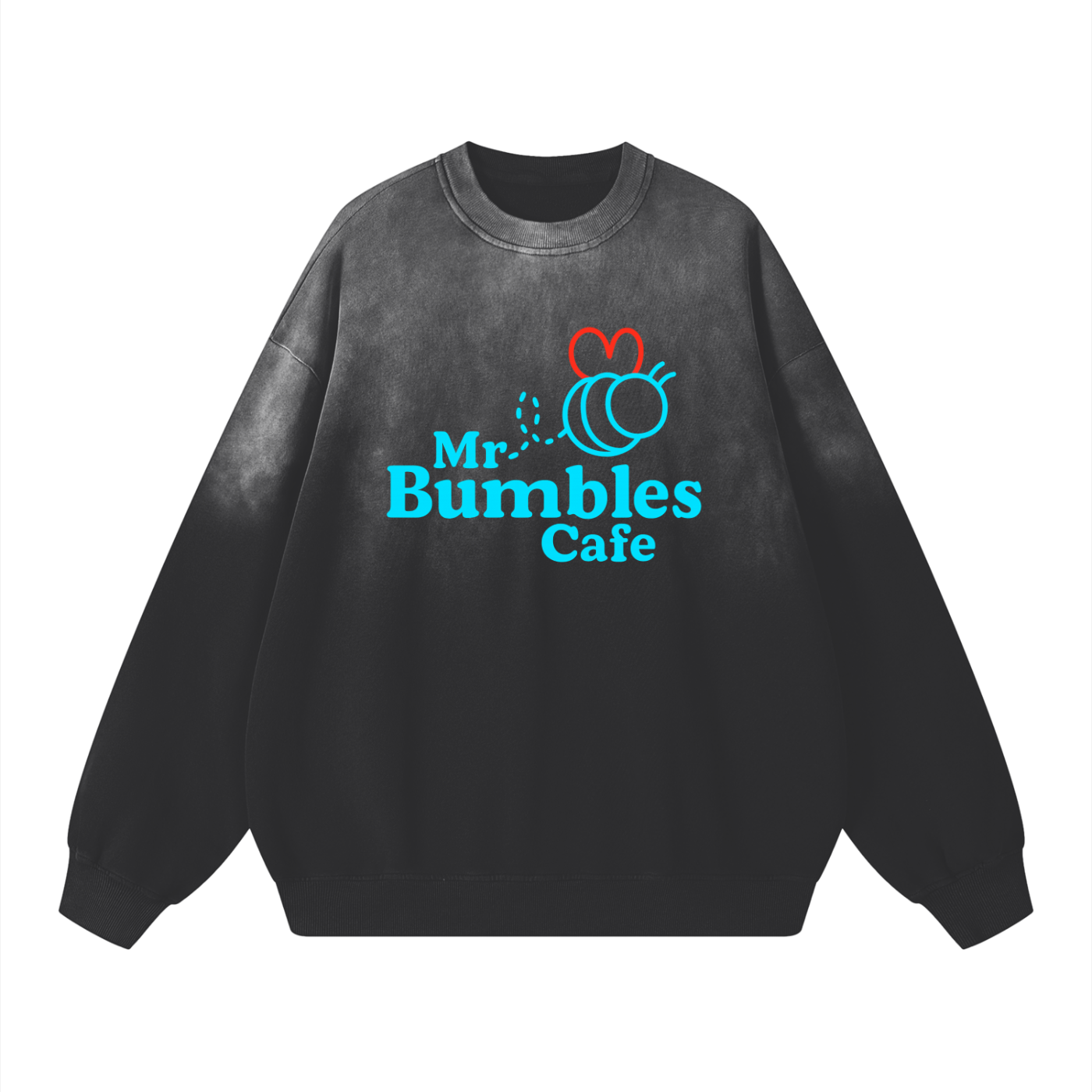 Bumbles Logo Sunfade Drop-Shoulder Cotton Sweatshirt