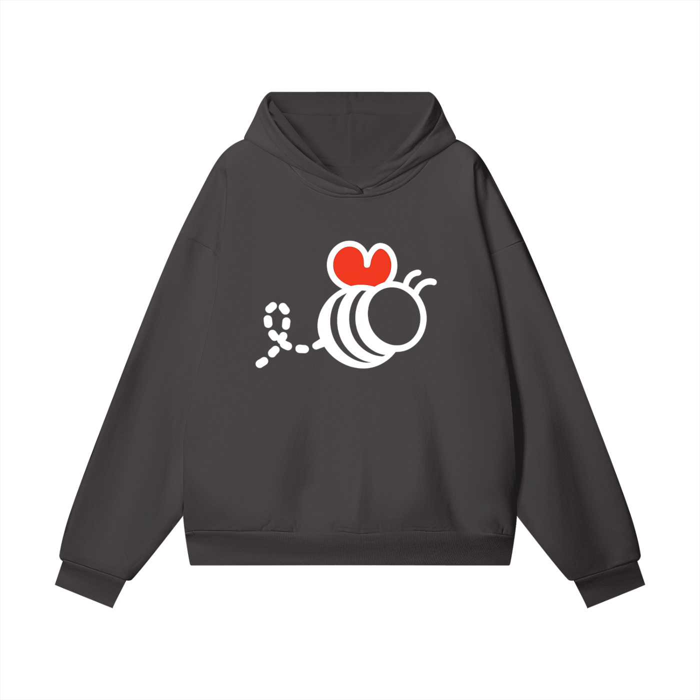 Bumbles Heart Wing Heavyweight Hidden Pocket Fleece Hoodie