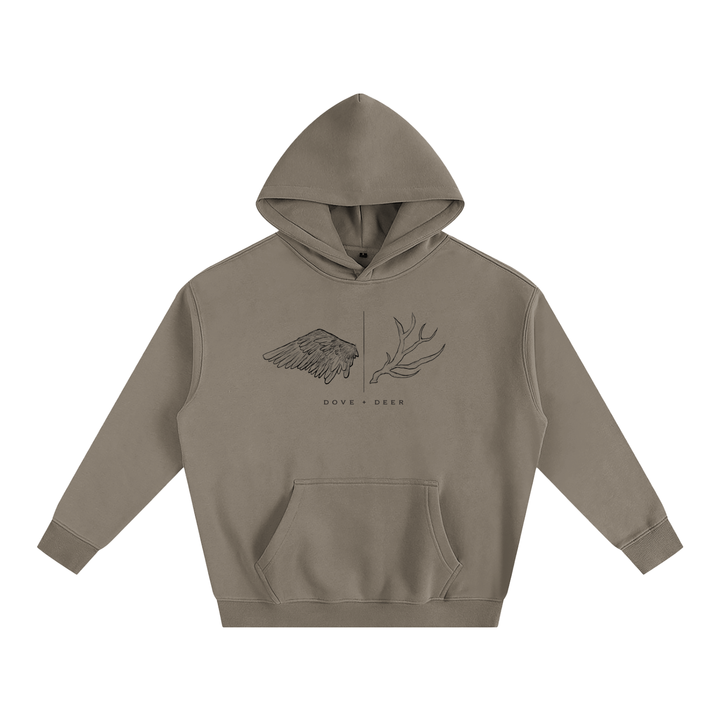 Dove + Deer Oversize Fleeced Hoodie