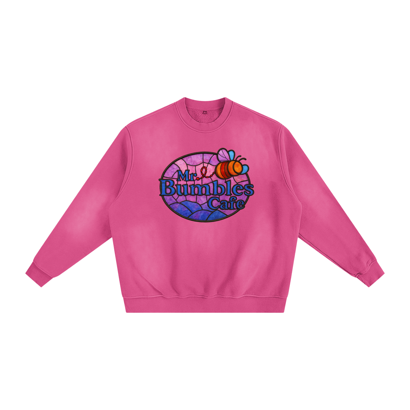 Bumbles Stained Glass Logo Sunfade Fleeced Sweatshirt