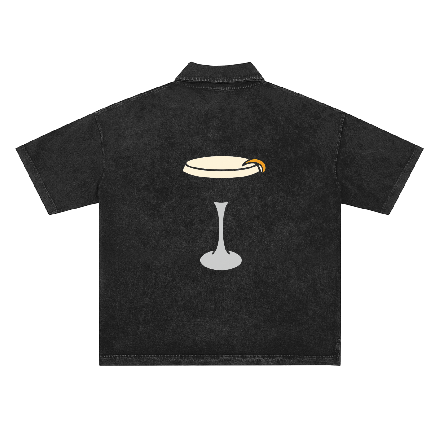 Dove + Deer Espressotini Heavyweight Snow-Washed Polo T-Shirt