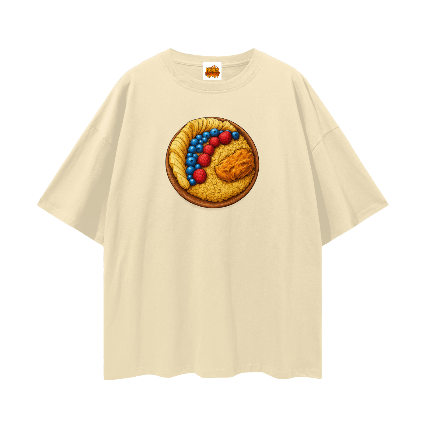 Oatmeal Streetwear Loose Drop Shoulder T-Shirt