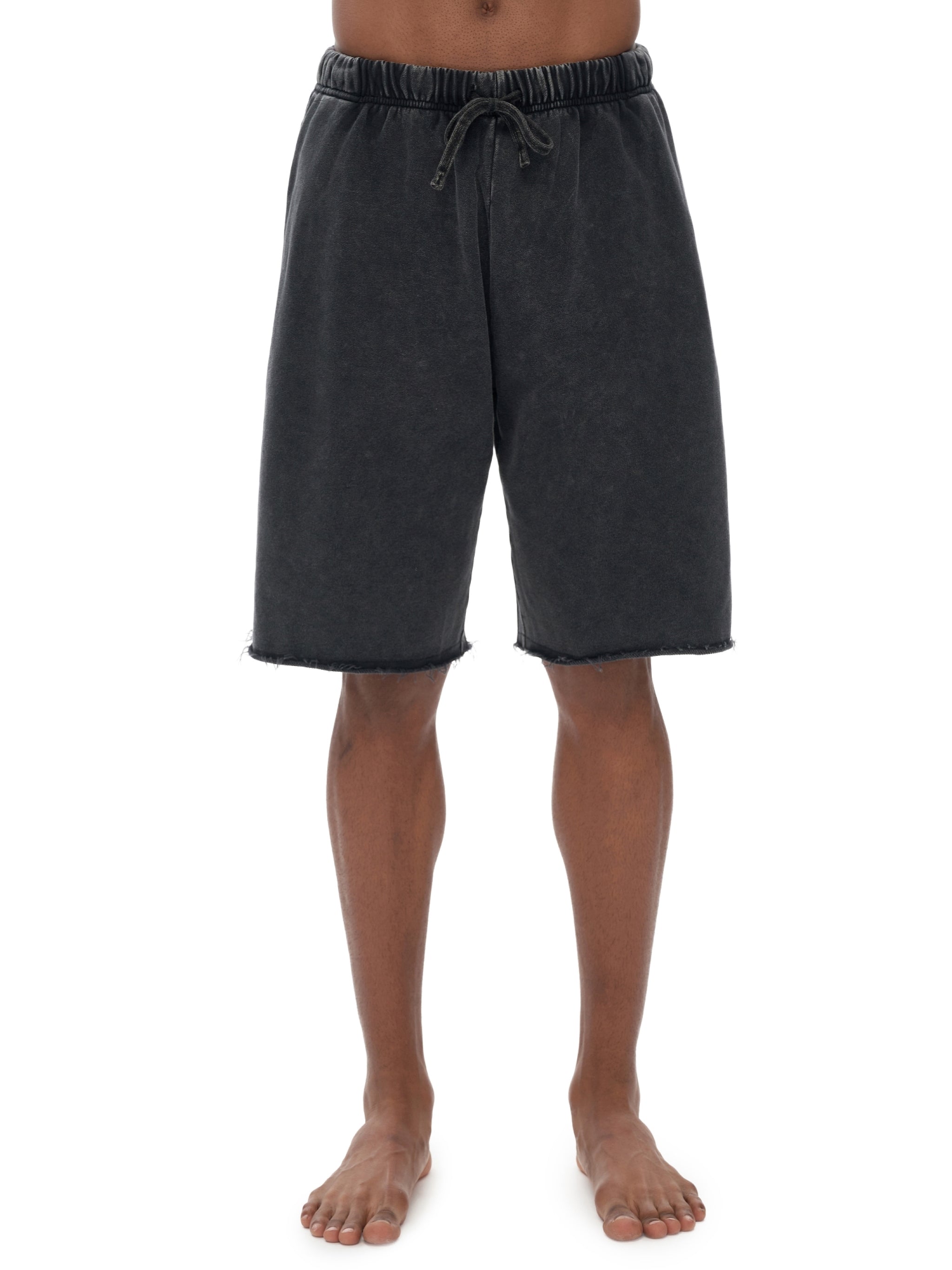 BrusselCock Snow Washed Raw Hem Shorts