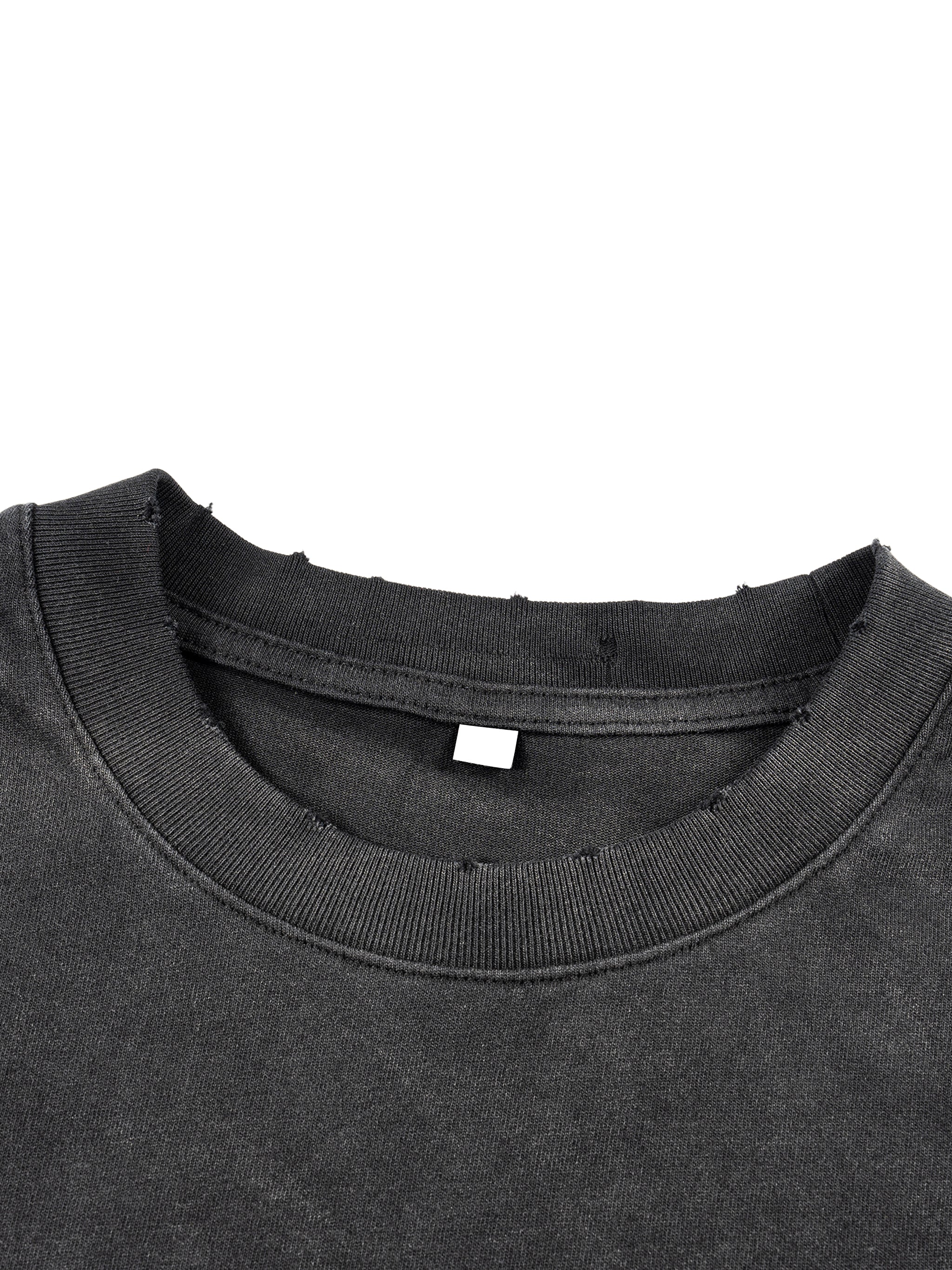 Dove + Deer Espressotini Sunfade Hand-Frayed Faux Two-Piece T-Shirt