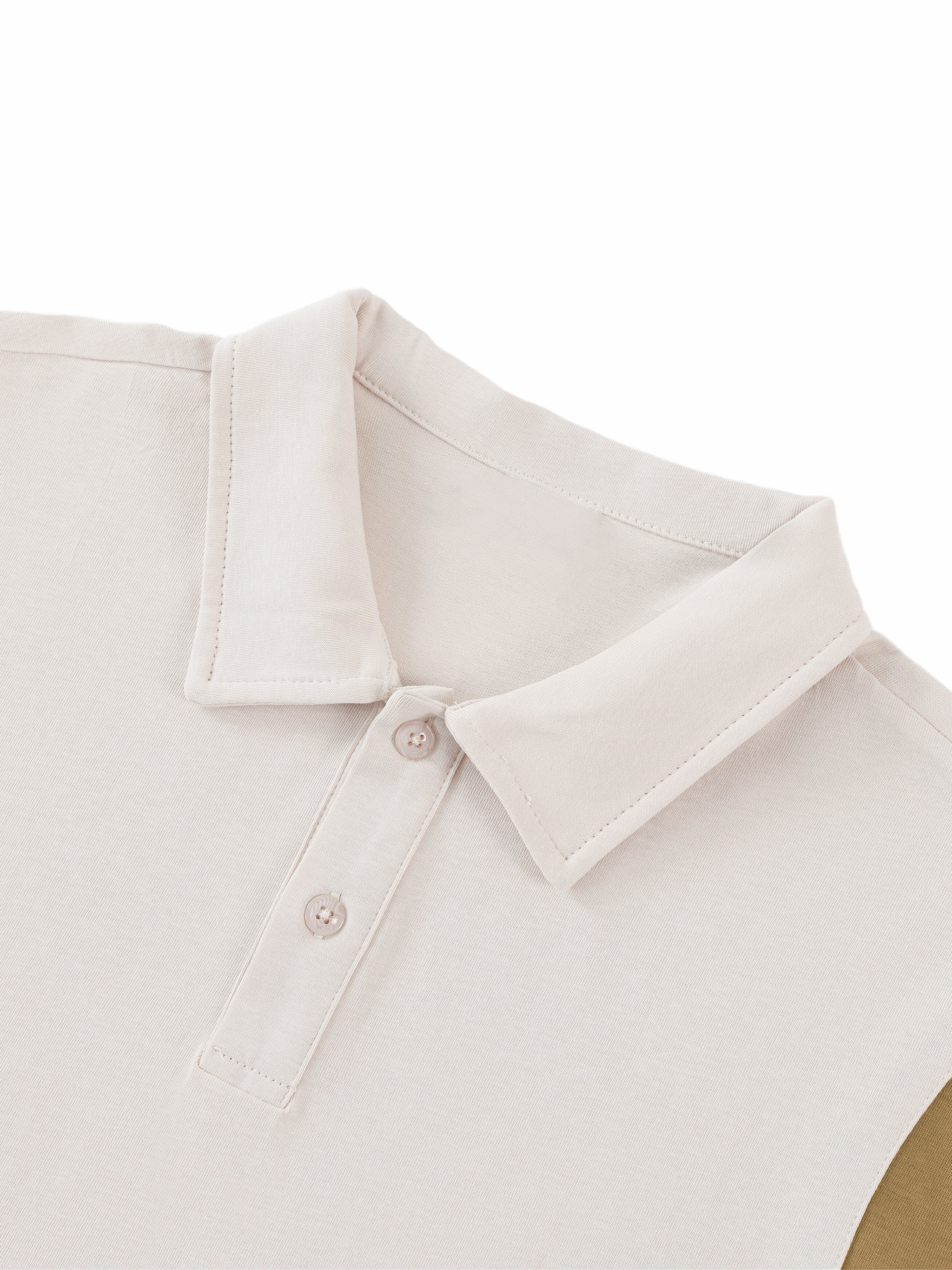 Tulip Crown/ City Hall Contrast Panel Cotton Polo Shirt