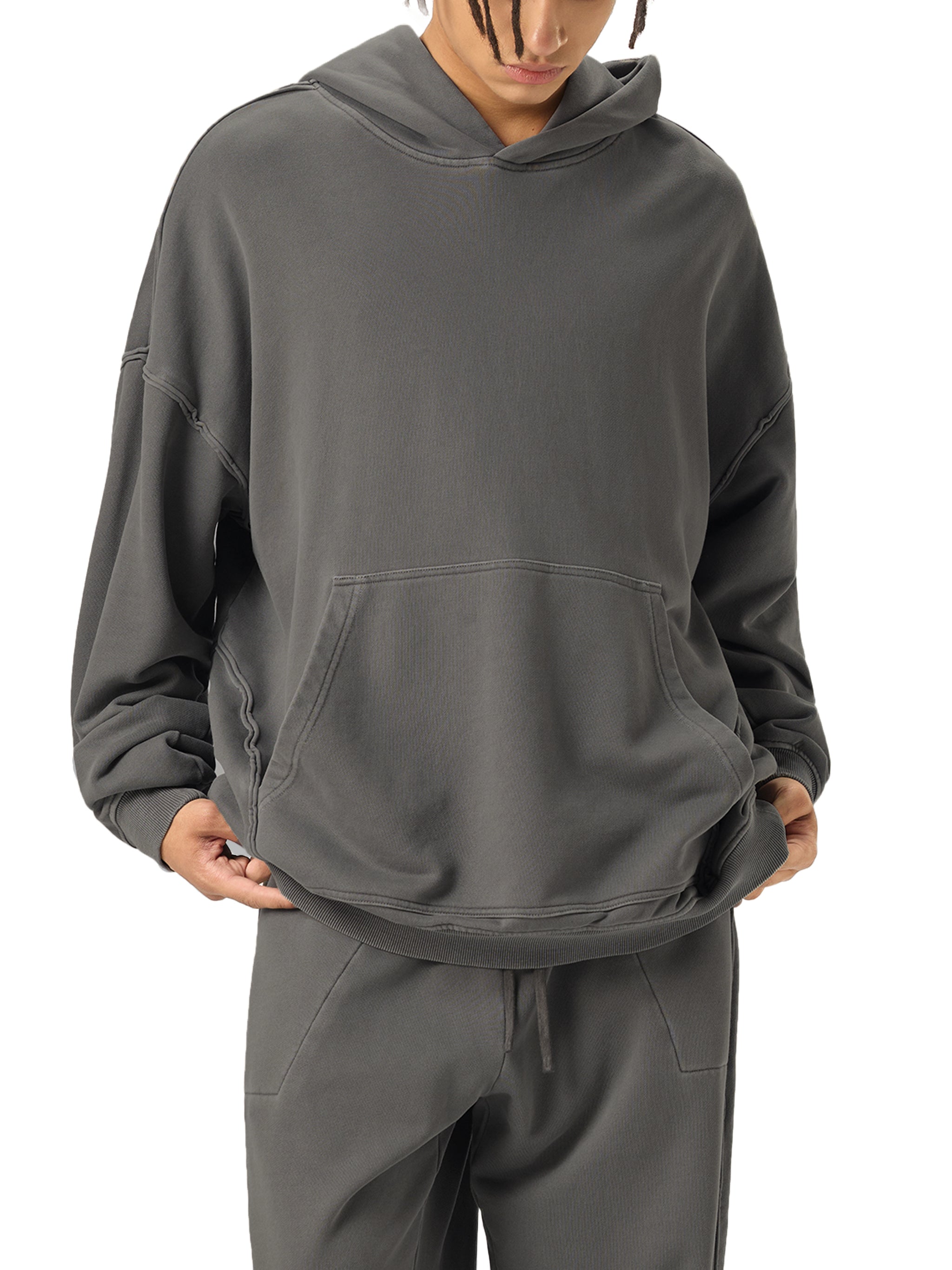 Buel House Raw-Seam Enzyme Washed Hoodie