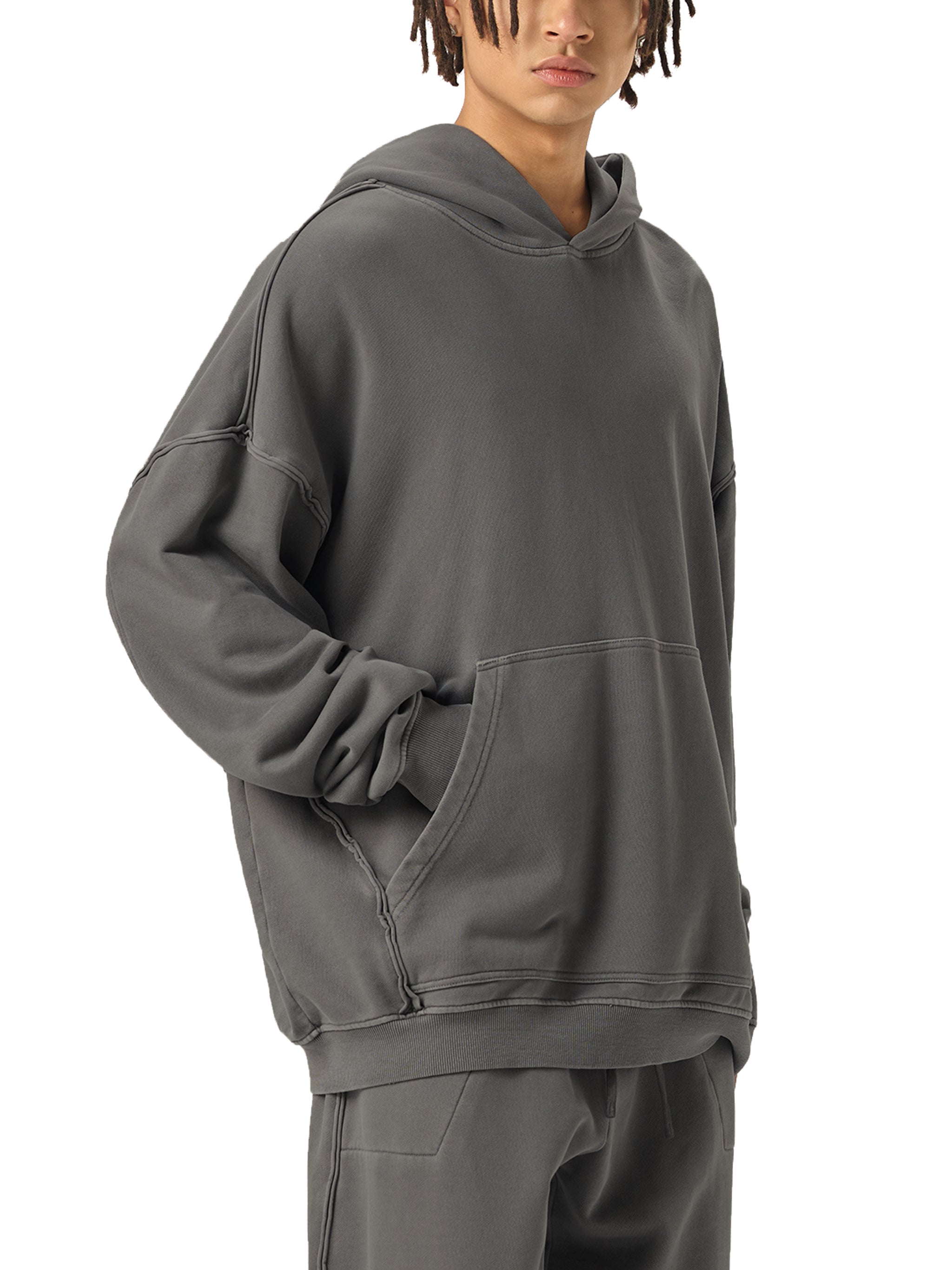 Buel House Raw-Seam Enzyme Washed Hoodie