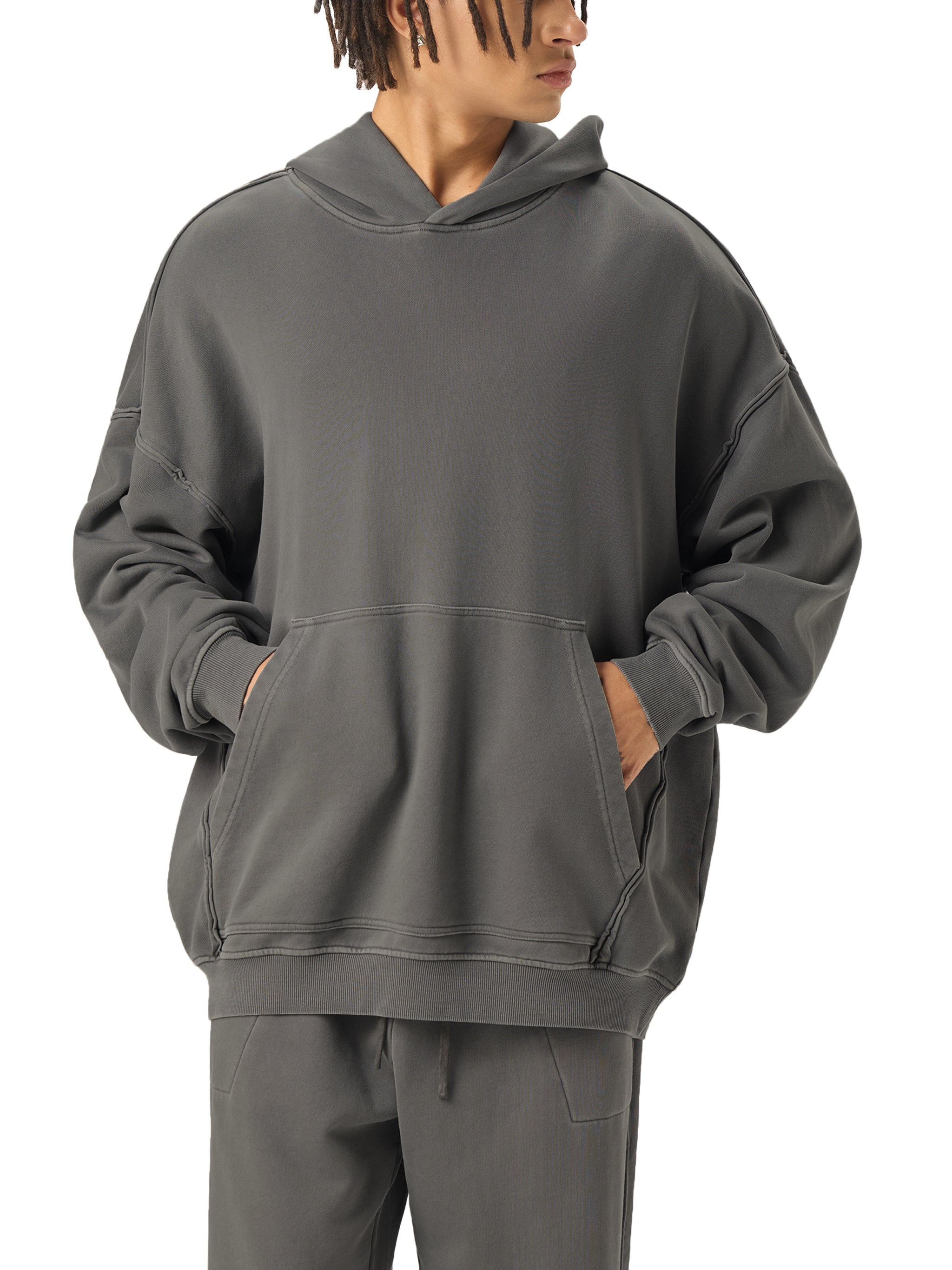 Buel House Raw-Seam Enzyme Washed Hoodie