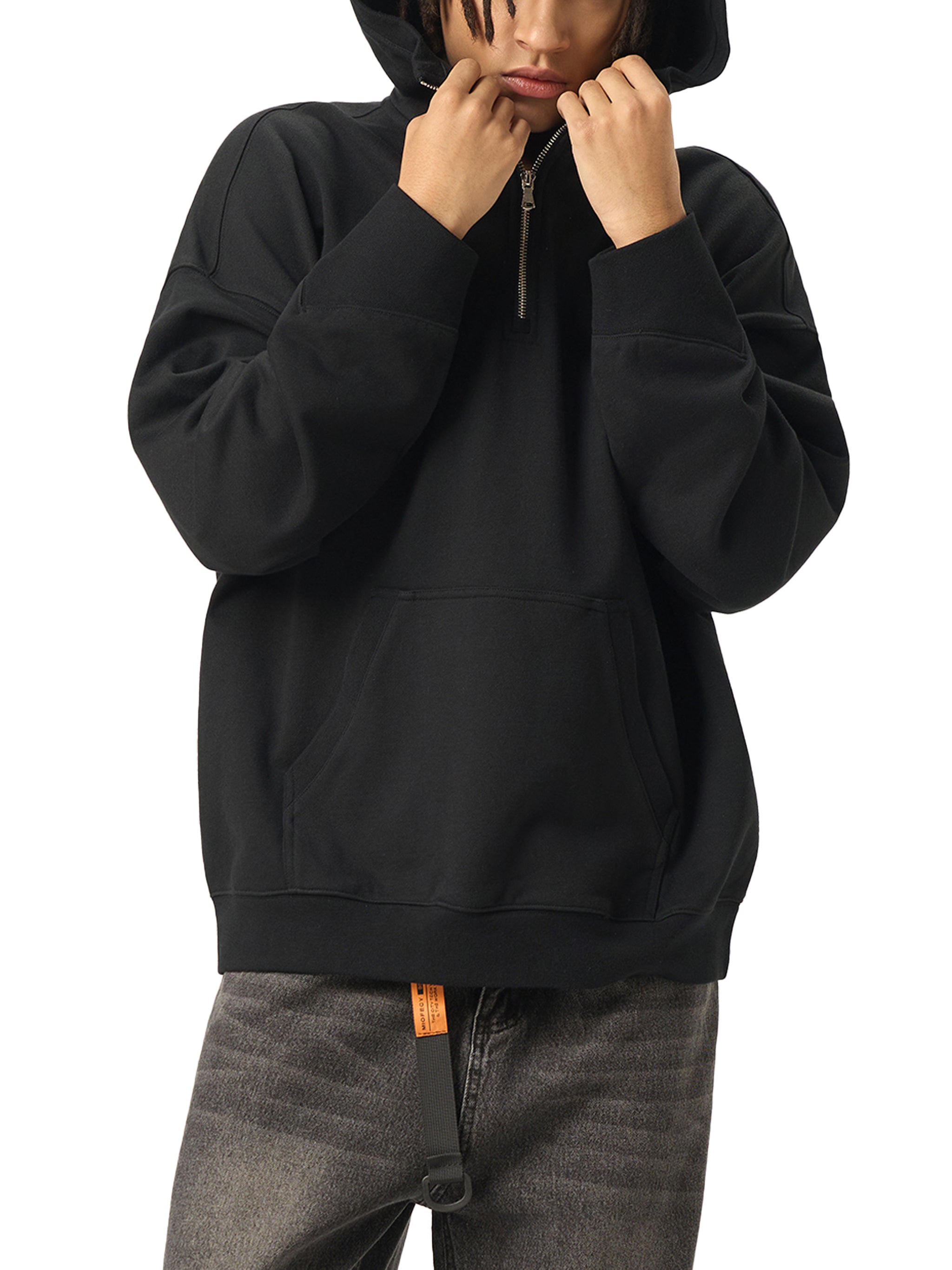 Bumbles Swarm Big Hood Half-Zip Fleece Hoodie