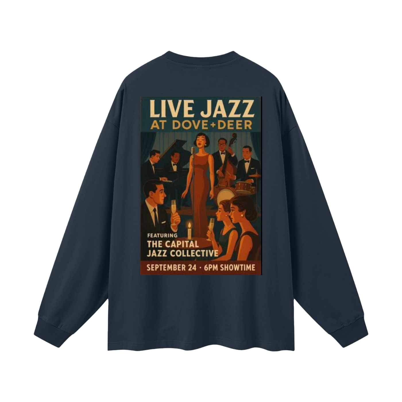 The Capital Jazz Collective @ Dove + Deer Fall 2025 Oversized Unisex Long Sleeve T-Shirt