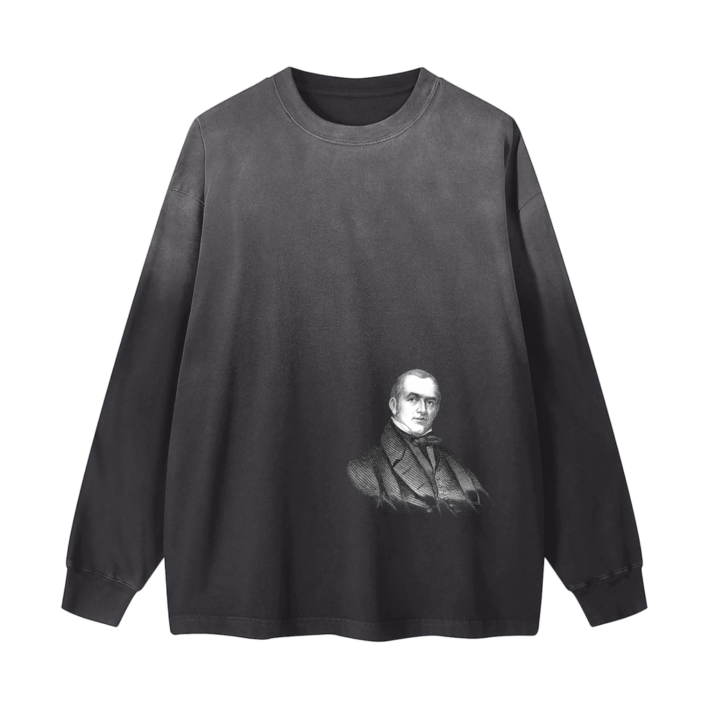 Gradient Washed Long Sleeve T-Shirt