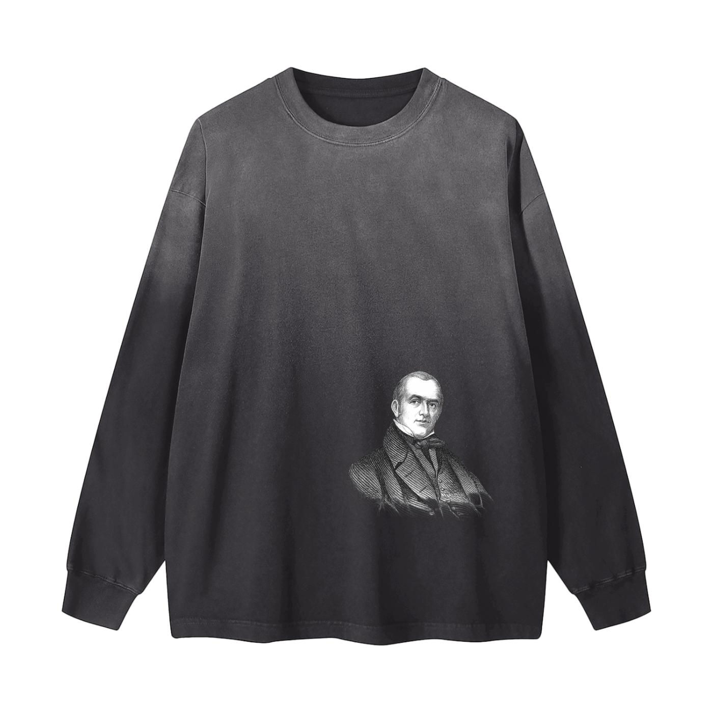 Gradient Washed Long Sleeve T-Shirt
