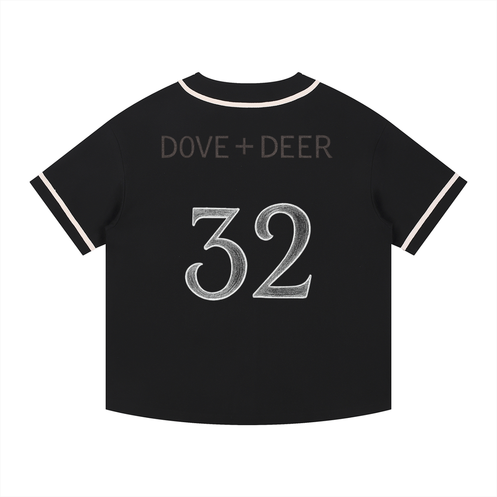 Dove+Deer Logo Front/ 32 Back Contrast Piped Button-Up Jersey