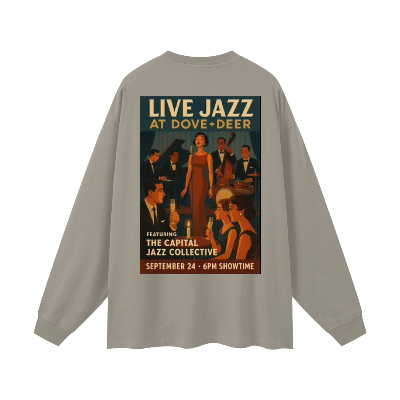 The Capital Jazz Collective @ Dove + Deer Fall 2025 Oversized Unisex Long Sleeve T-Shirt